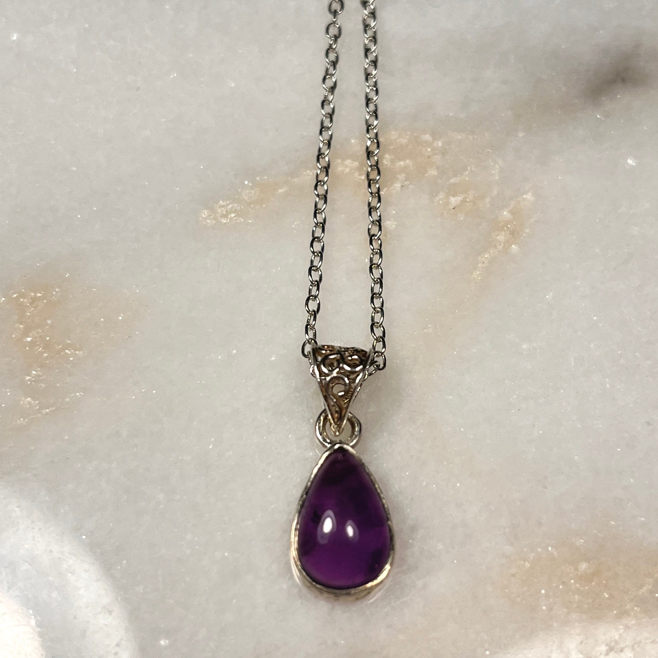 Amethyst Necklaces, Elegant Crystal Pendants, Ethically Sourced UK jewellery