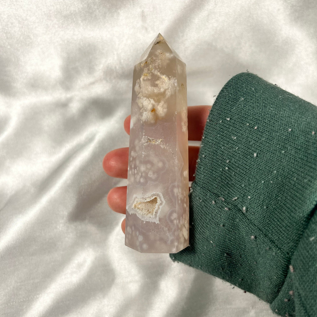 Flower Agate Tower, Flower Agate Points, Crystal Obelisks, Flower Agate Carvings, Connect to Divine Feminine | Consciously Sourced