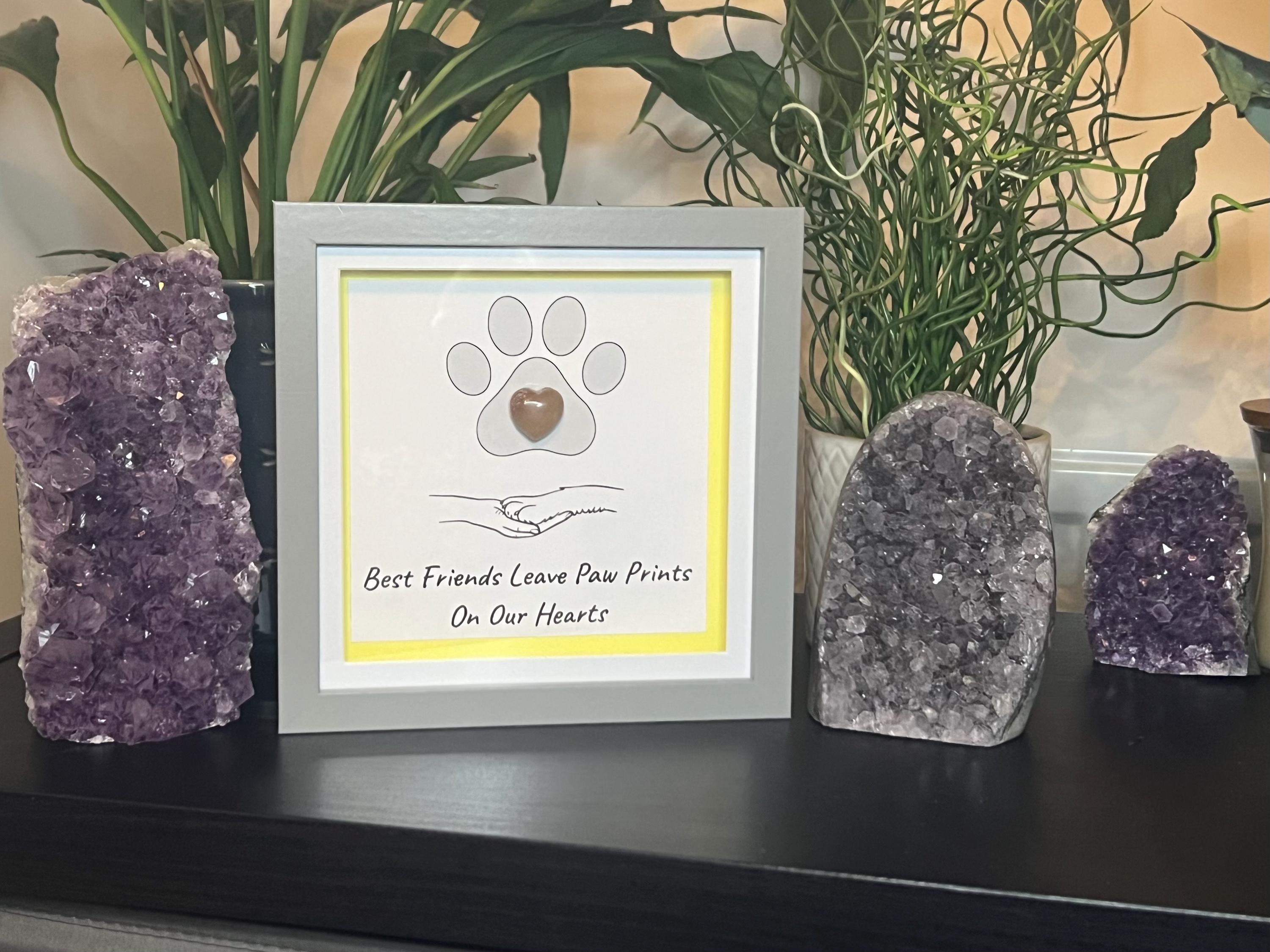 Pet Lovers Crystal Wall Art Frame, Dog groomers thank you gift, Cat lovers present, Pet memorial gift idea, Dog walkers Christmas Gift