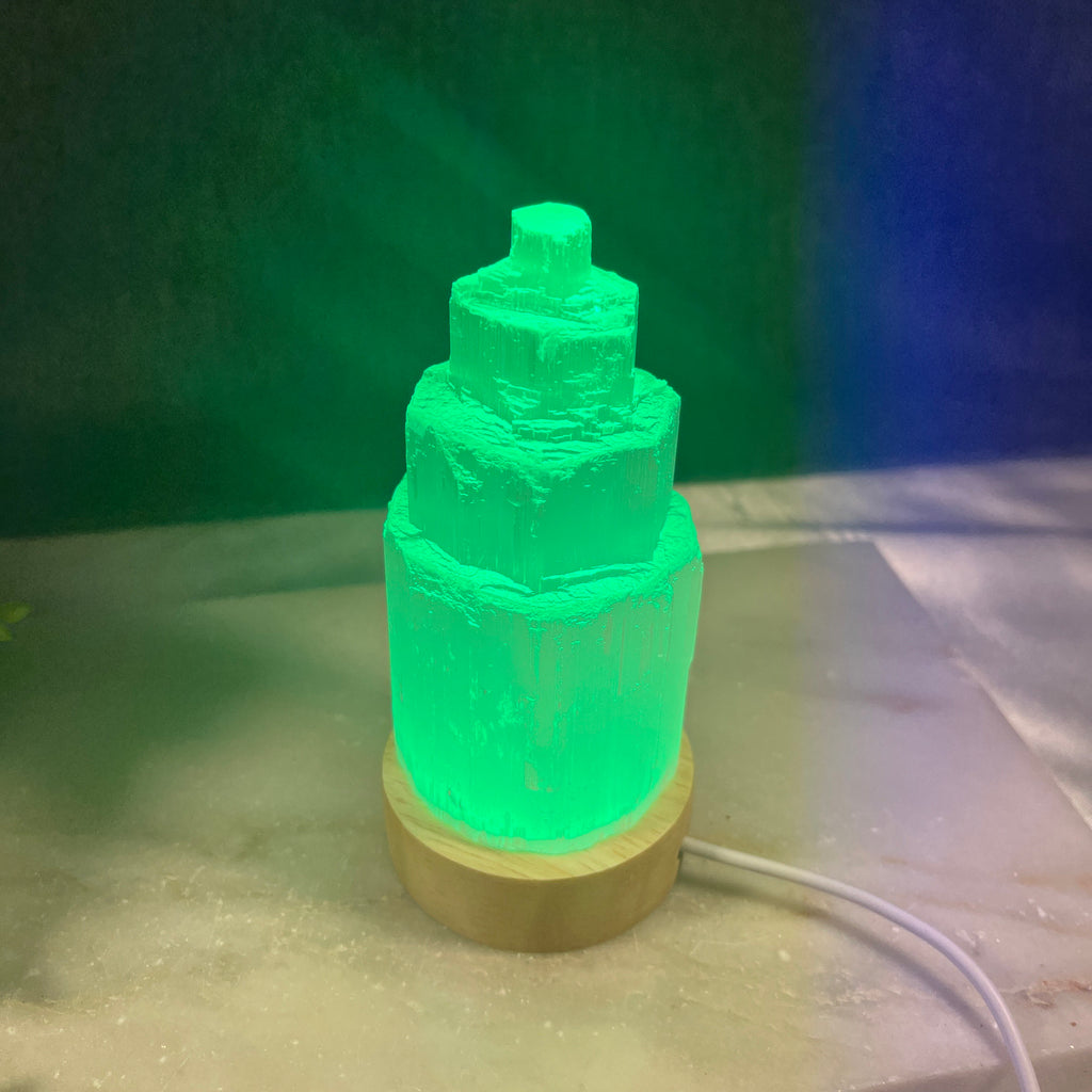 Raw Selenite Mountain, Selenite Lamps, Crystal Lamps, Satin Spar Tower, Rainbow Lamp, White Lamp, Christmas gift, Crystal present