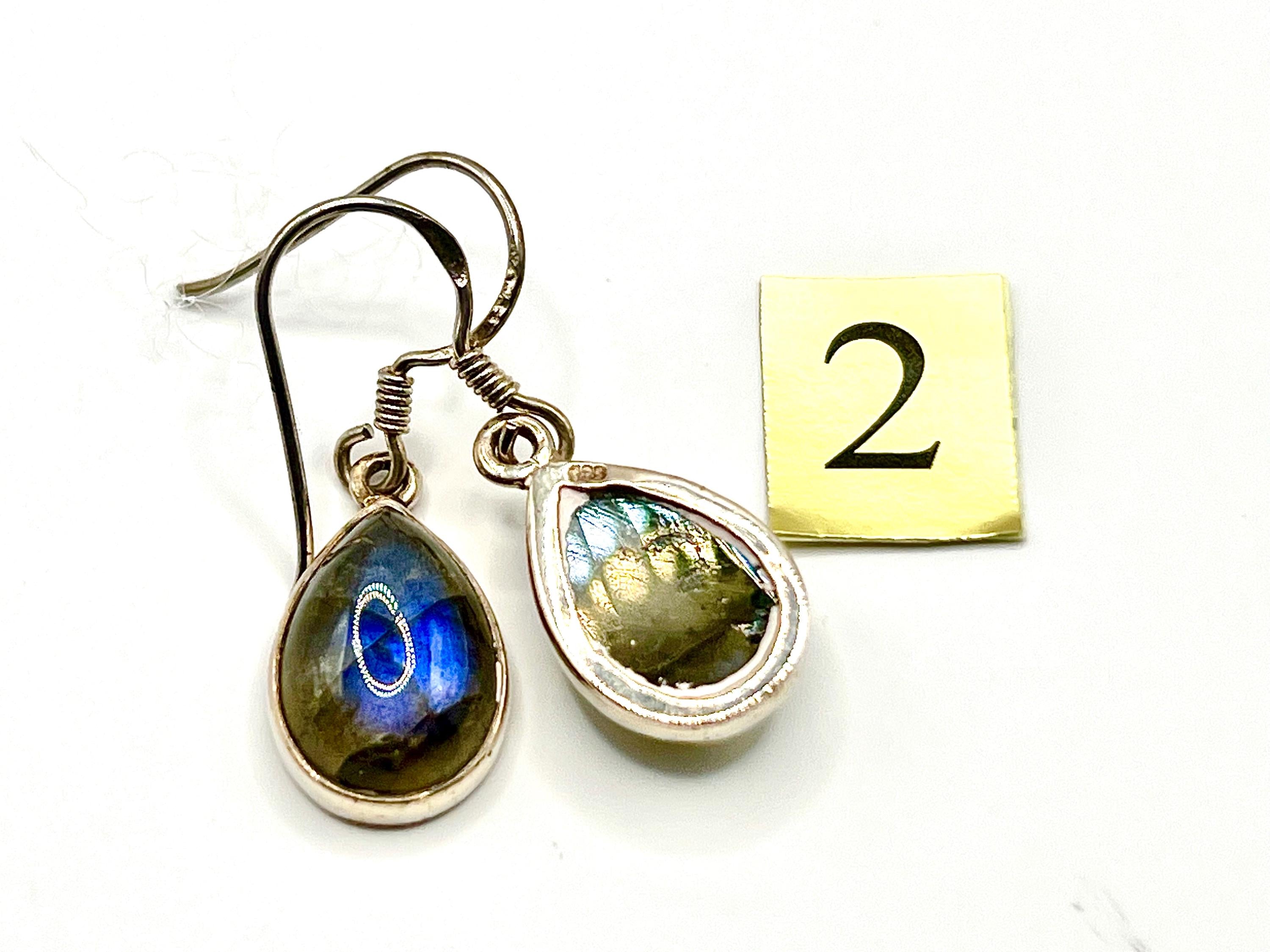 Labradorite Crystal Drop Earrings, 925 Sterling Silver, dangle crystal jewellery gift for her, metaphysical shop, gemstone for intuition