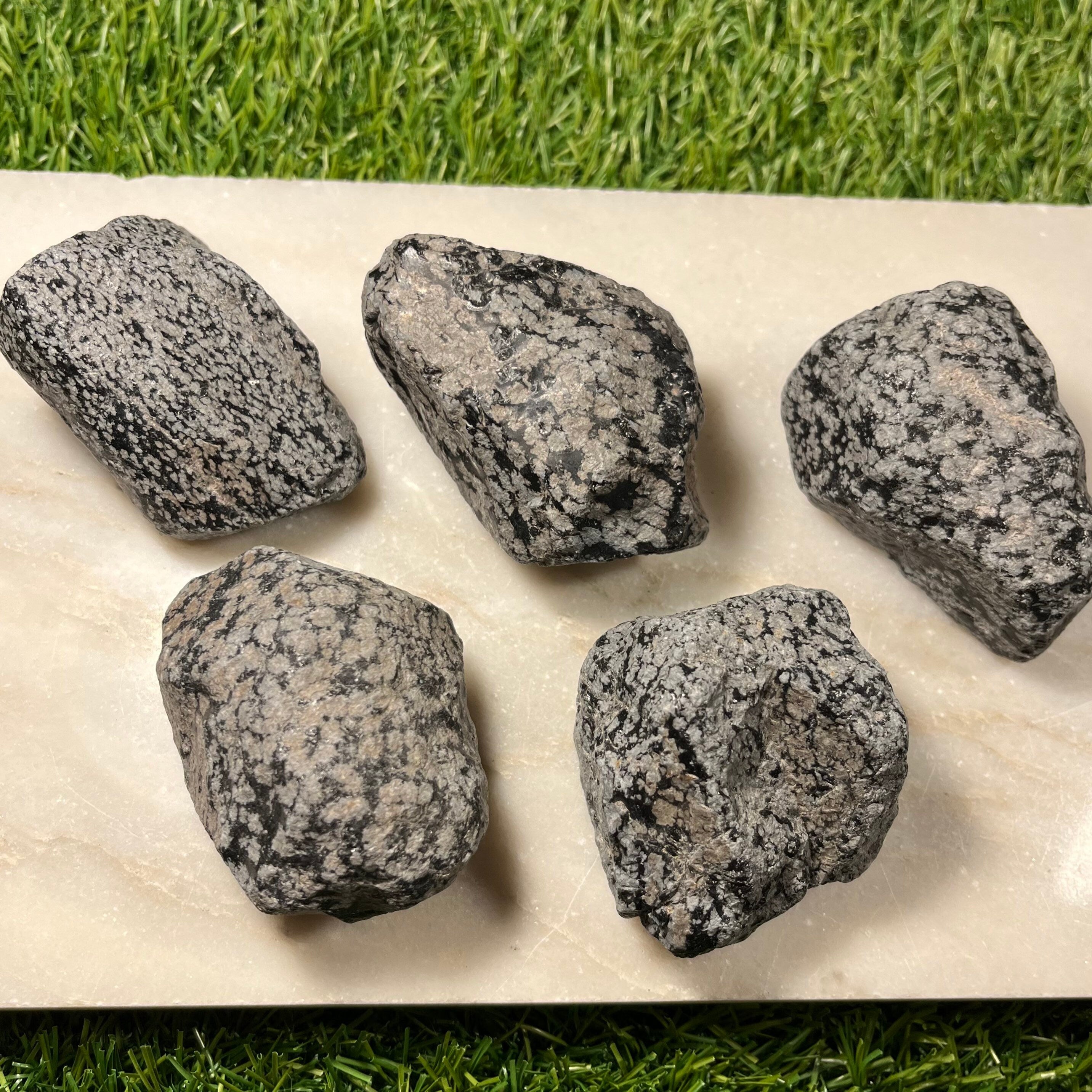 Large Raw Snowflake Obsidian Chunks, Protection Stone, Ethically Sourced UK Crystals