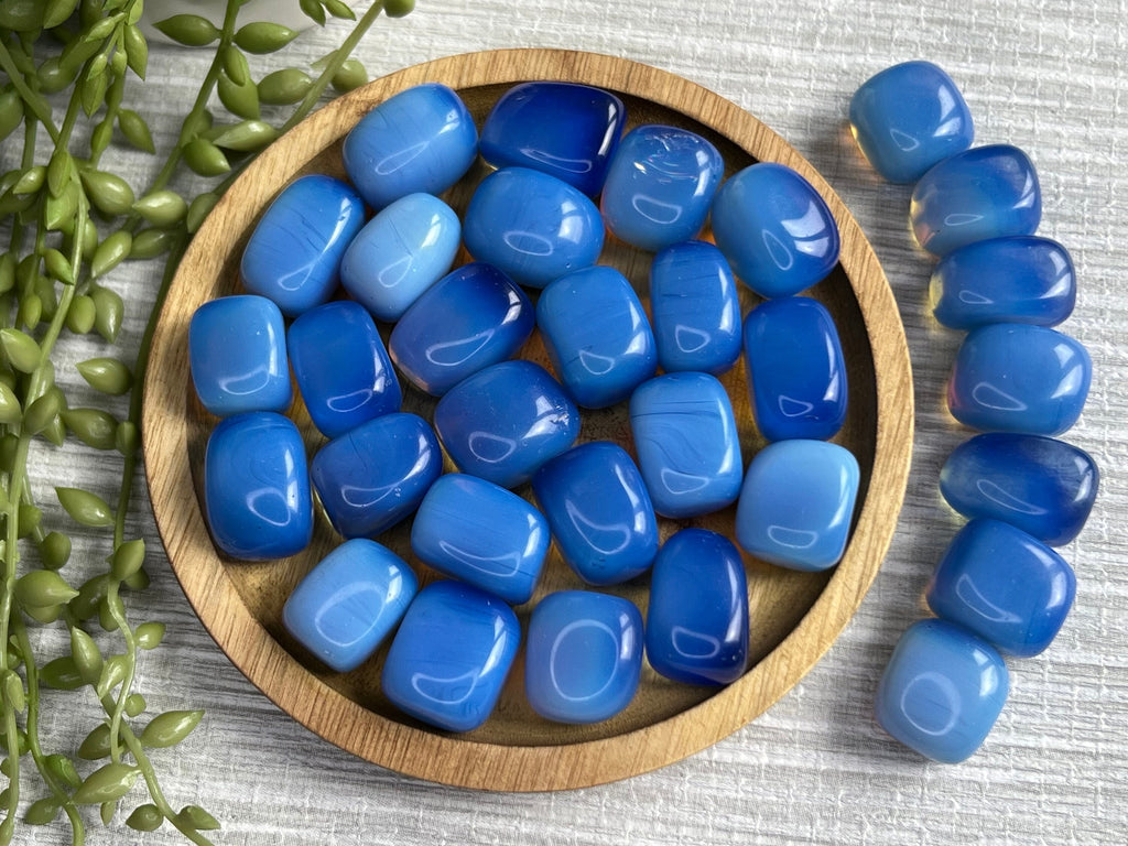 Blue Opalite Tumblestones, Blue Crystal gift, Ethically Sourced UK Crystals, Crystal Gift for strength, Chakra Stones, Metaphysical Shop