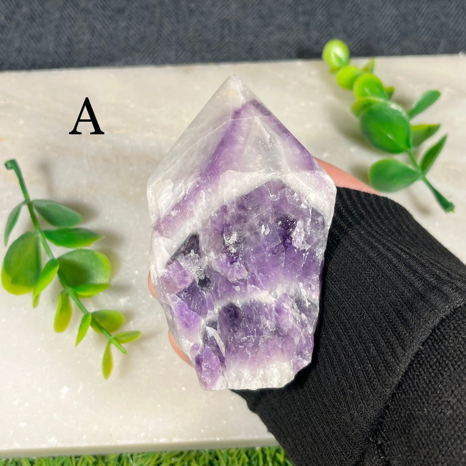 Amethyst Points , Amethyst Half Polished Points , Amethyst Towers , Consciously Sourced , Raw Amethyst , Chevron Amethyst , Amethyst Crystal