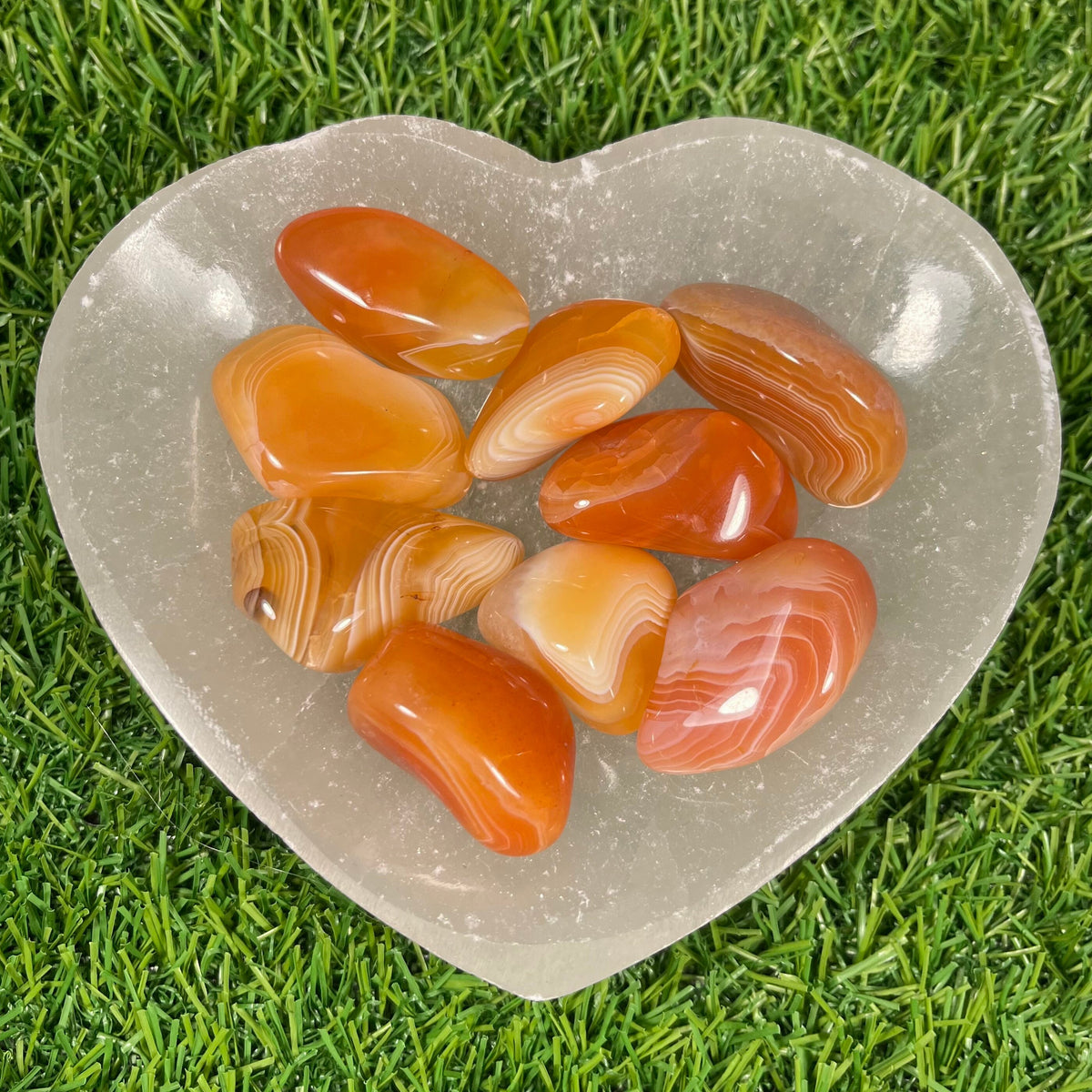 Carnelian Crystal Tumblestones, Banded Carnelian, Root Chakra Healer, Grounding Stone, Consciously Sourced