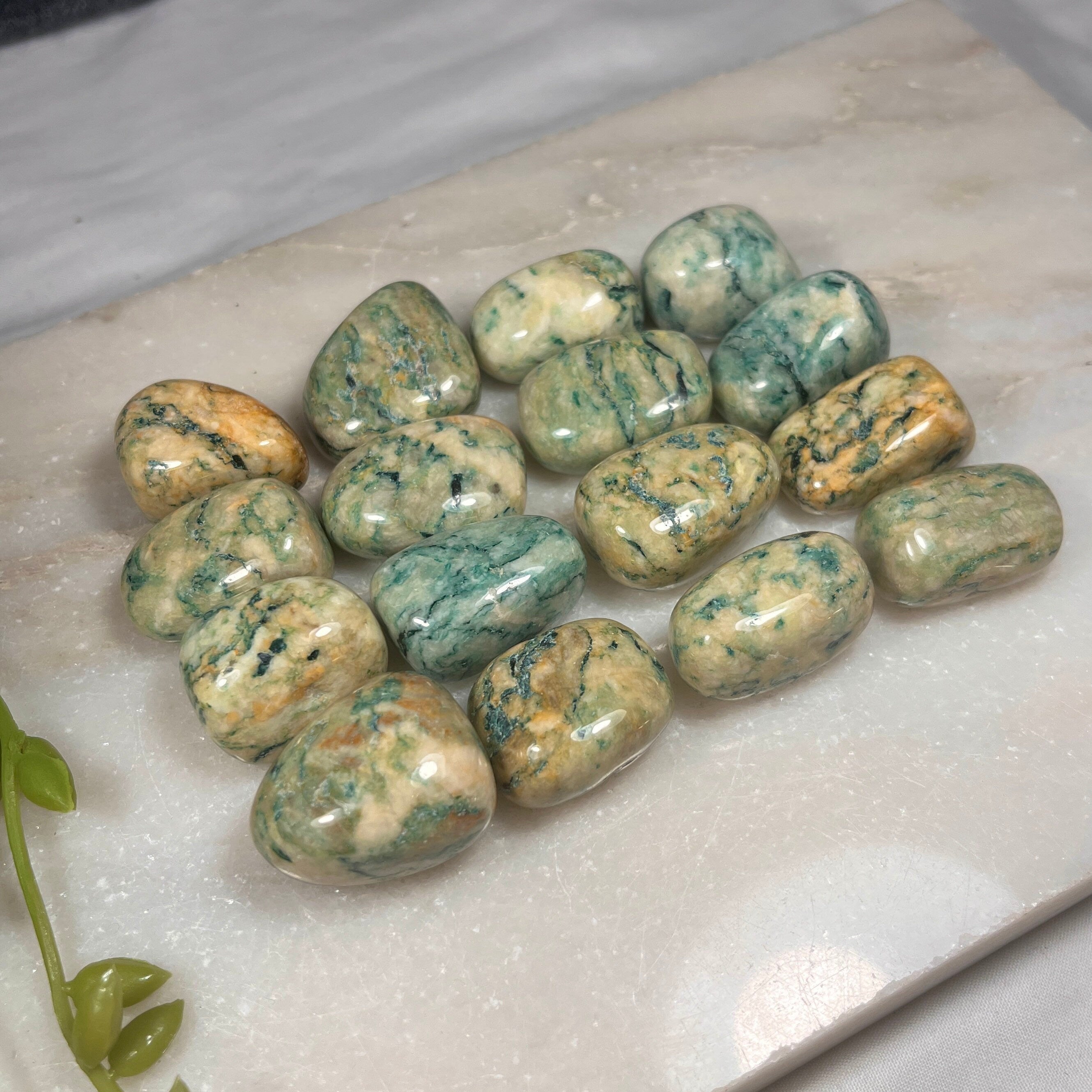 Mariposite Tumblestones. Consciously Sourced UK Crystals