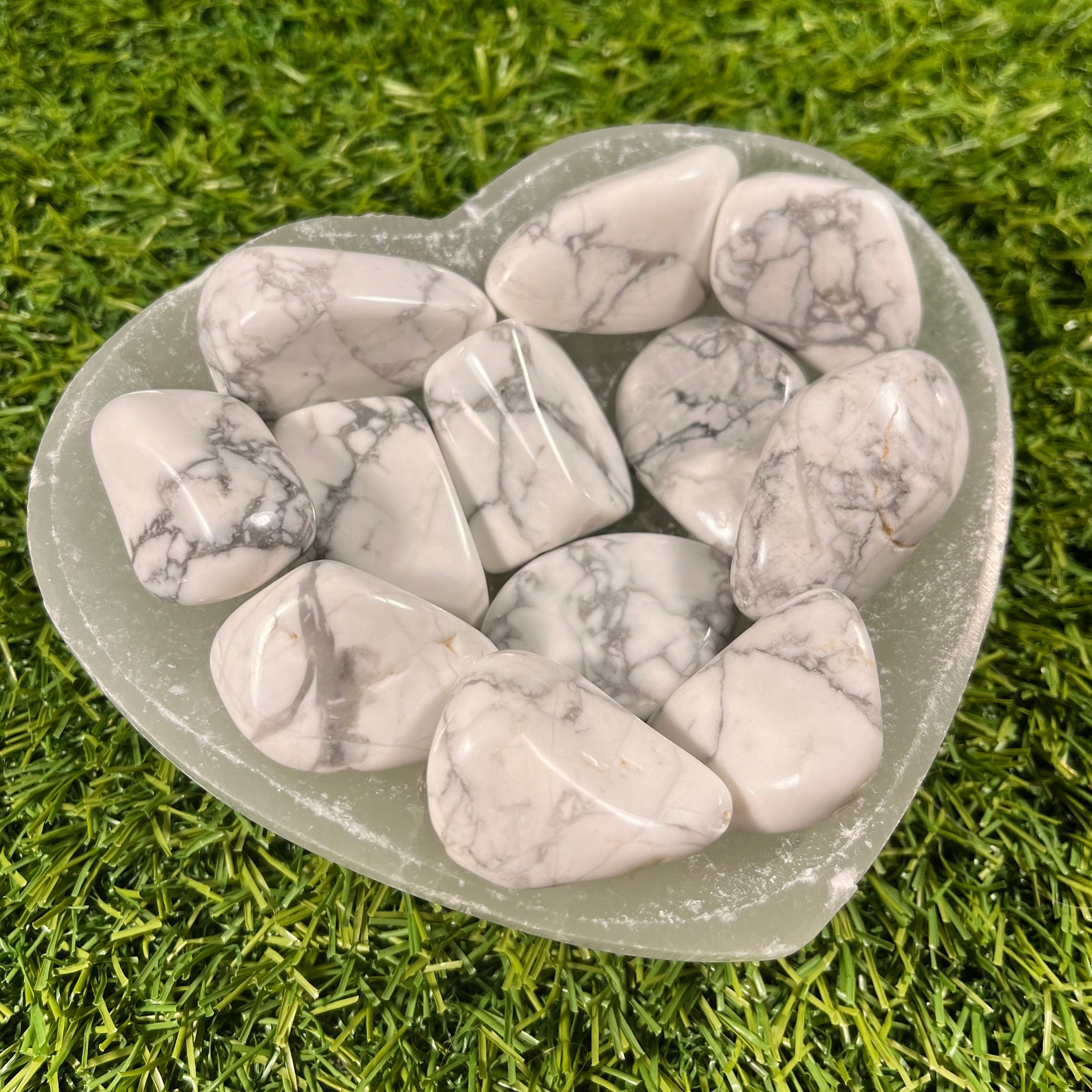Howlite Tumblestones | Healing | Peaceful Sleep | Relaxing | Anti Anxiety | Crown Chakra | Consciously Sourced | UK Crystals | Gift