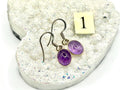 Sterling silver amethyst dangle earrings, crown chakra gemstone drop earrings for women, metaphysical shops, February birthday gift for her