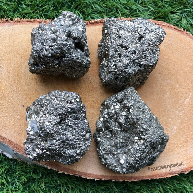 Raw Pyrite Crystals, UK Crystals, Ethically Sourced, Rough Fools Gold Stone, Attracting Money, Financial Abundance, Metaphysical Crystal