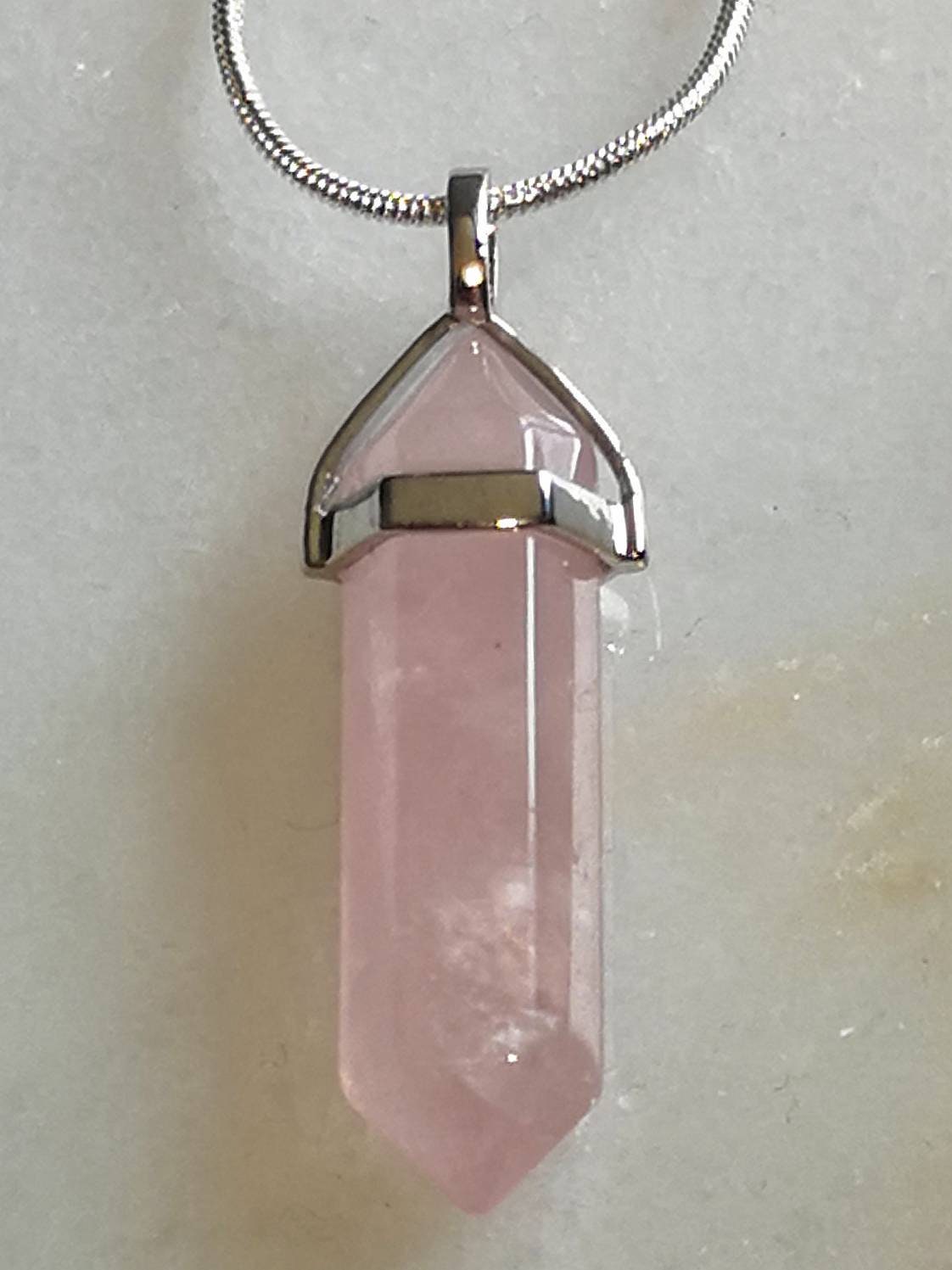 Amethyst and Rose Quartz Point Necklaces, Ethically Sourced UK Healing Crystals, Crystal Necklace, Rose Quartz Pendant, Amethyst Pendant