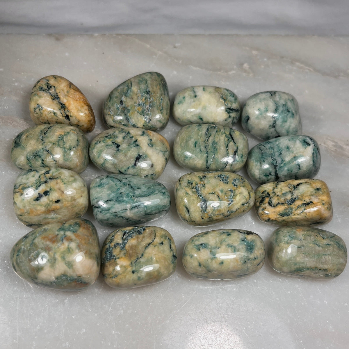 Mariposite Tumblestones. Consciously Sourced UK Crystals