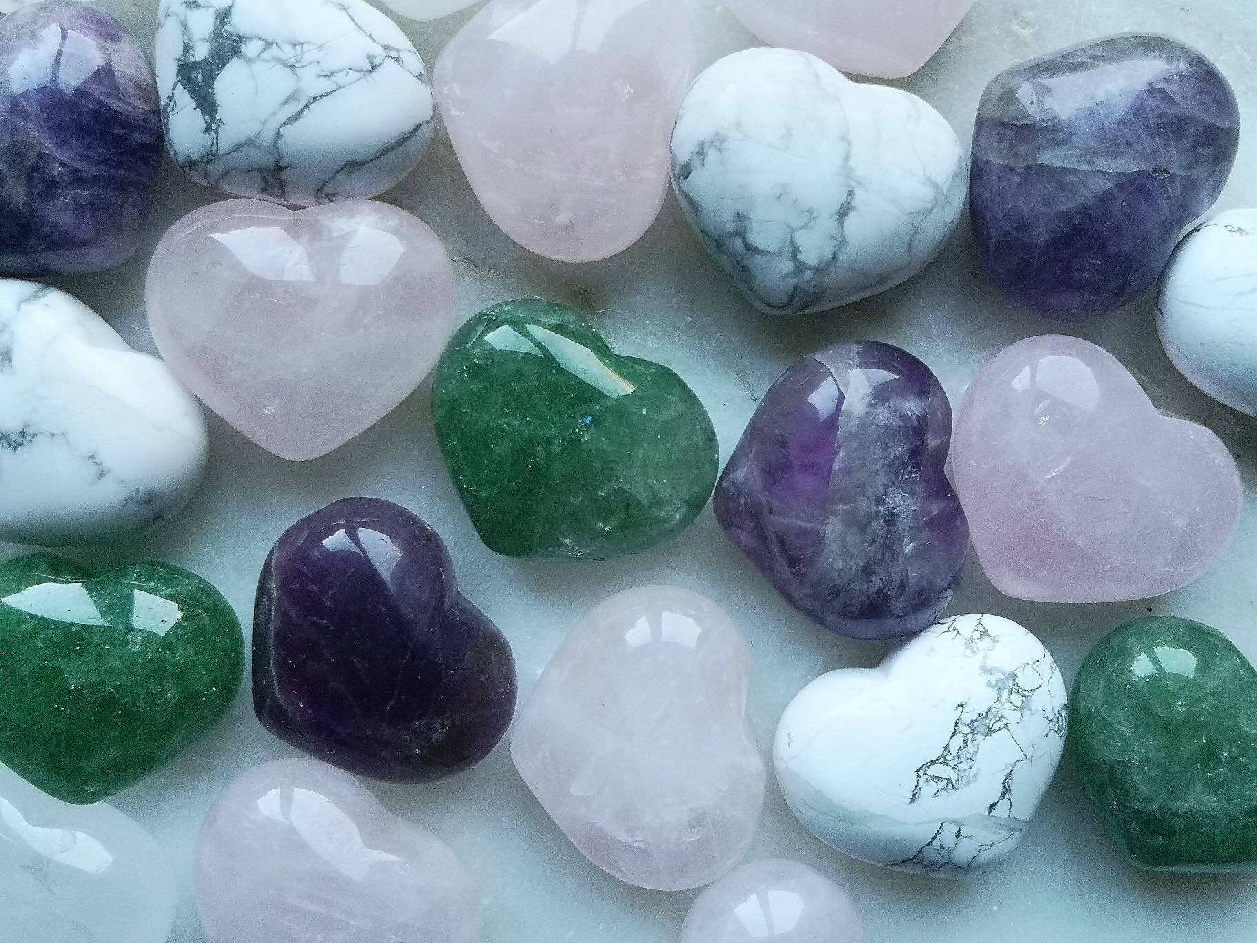High Quality Beautiful Puffy Crystal Hearts, UK Crystals, Ethically Sourced, Mother's Day Gift, Birthday Present, Rose Quartz Crystal Heart