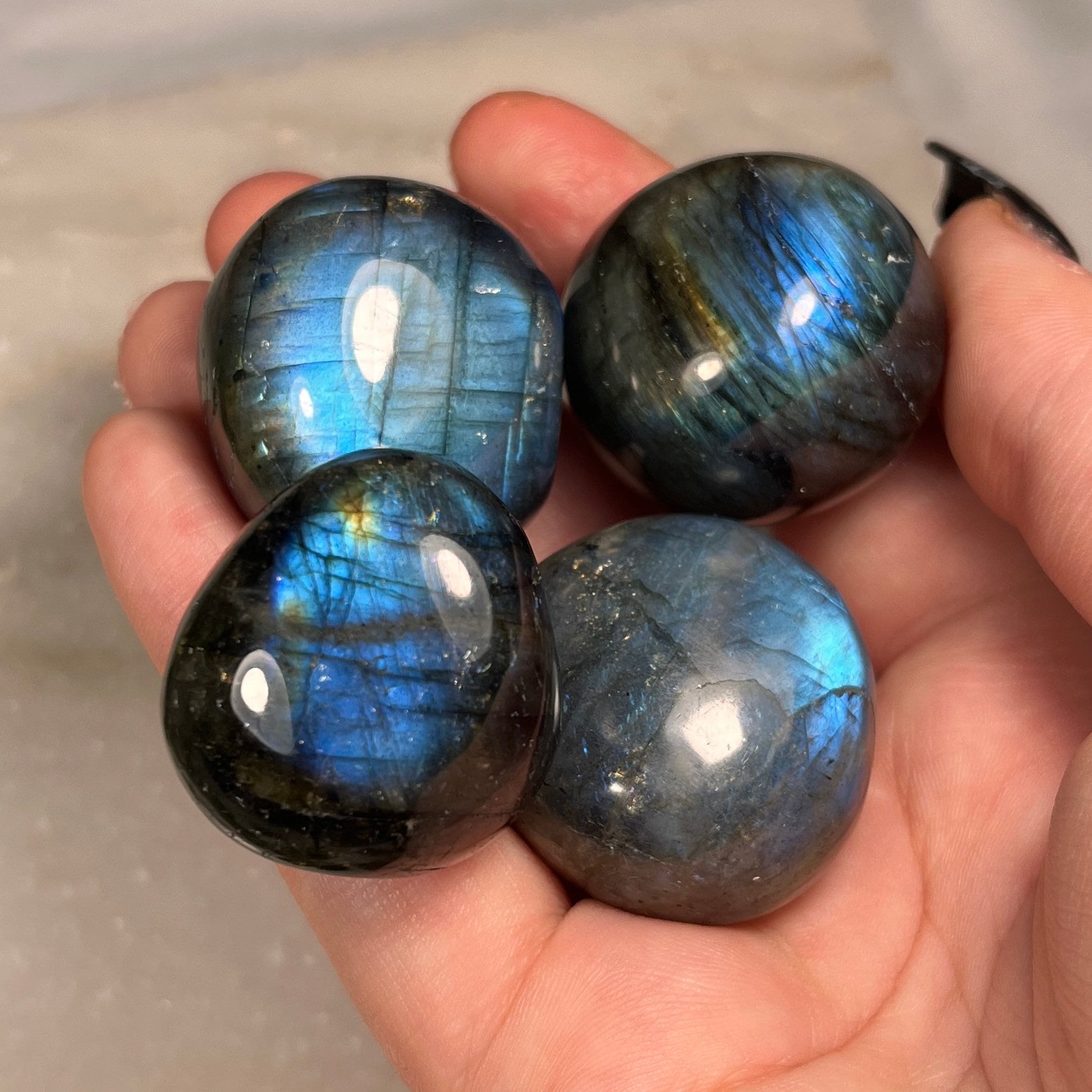 Labradorite Tumblestones, Size Options, Consciously Sourced UK Crystals