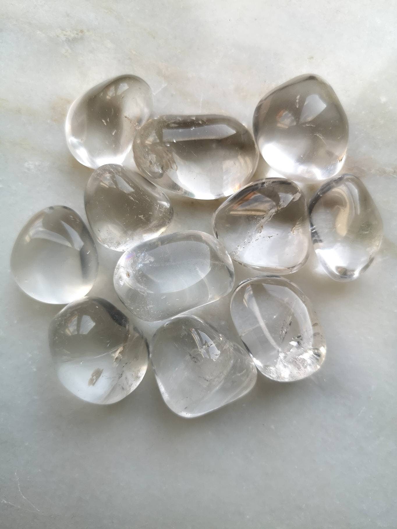Clear Quartz Tumblestones. Consciously Sourced, UK Crystals