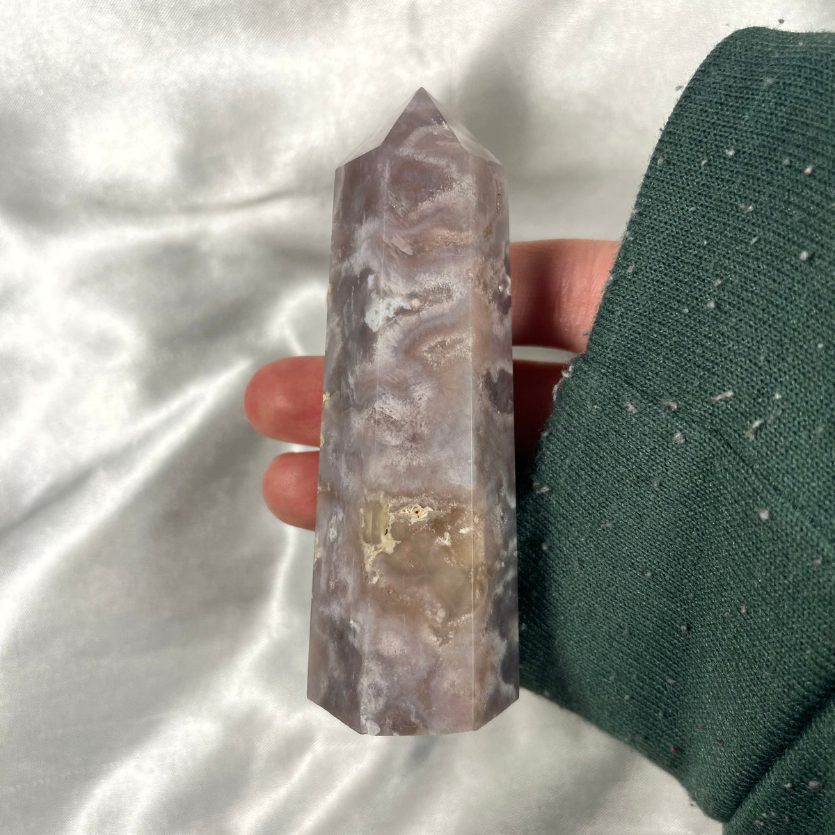 Flower Agate Tower, Flower Agate Points, Crystal Obelisks, Flower Agate Carvings, Connect to Divine Feminine | Consciously Sourced