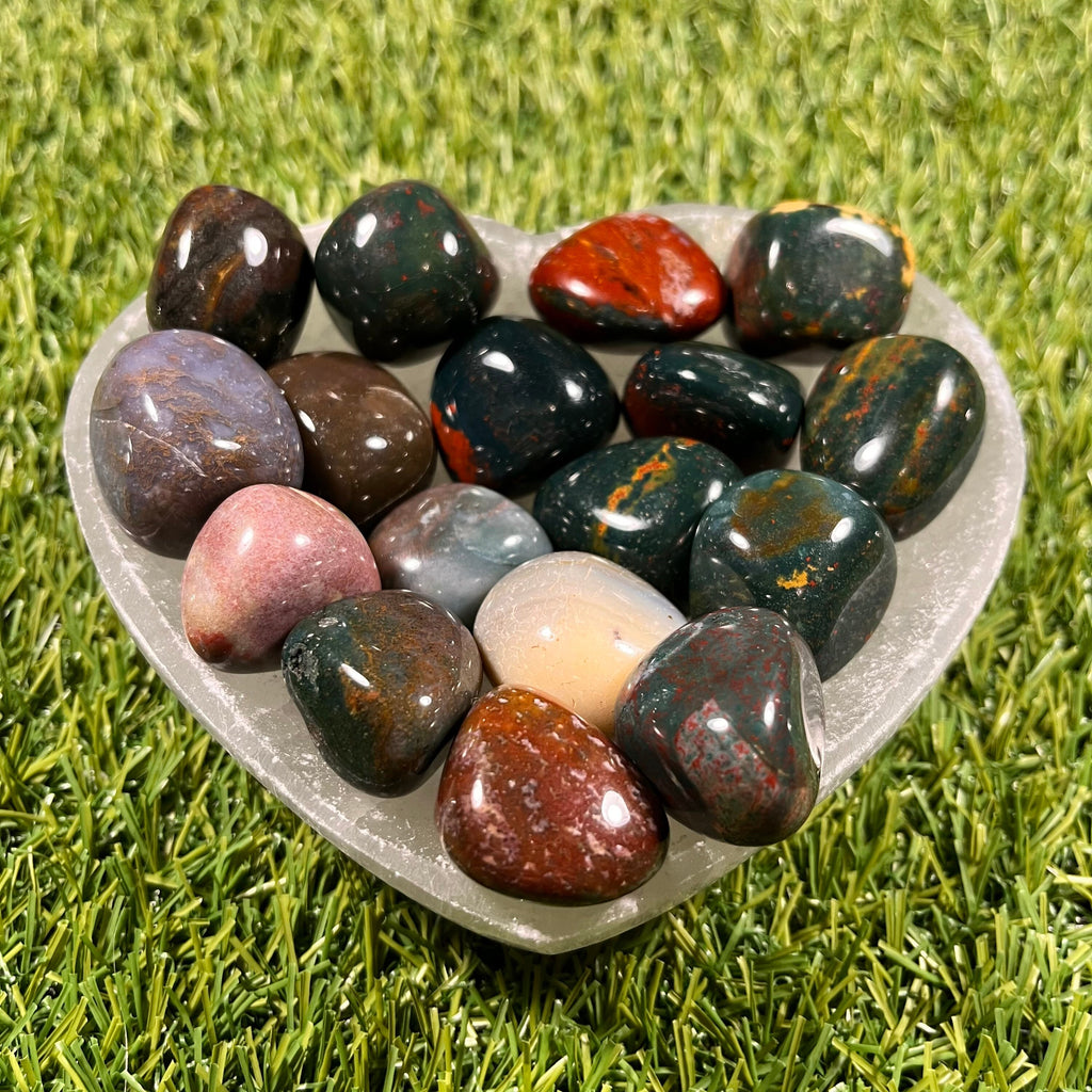 Fancy Jasper Tumblestones, Ethically Sourced Healing Crystals, Polished Stones for Grounding and Meditation, Root Chakra Metaphysical Gift