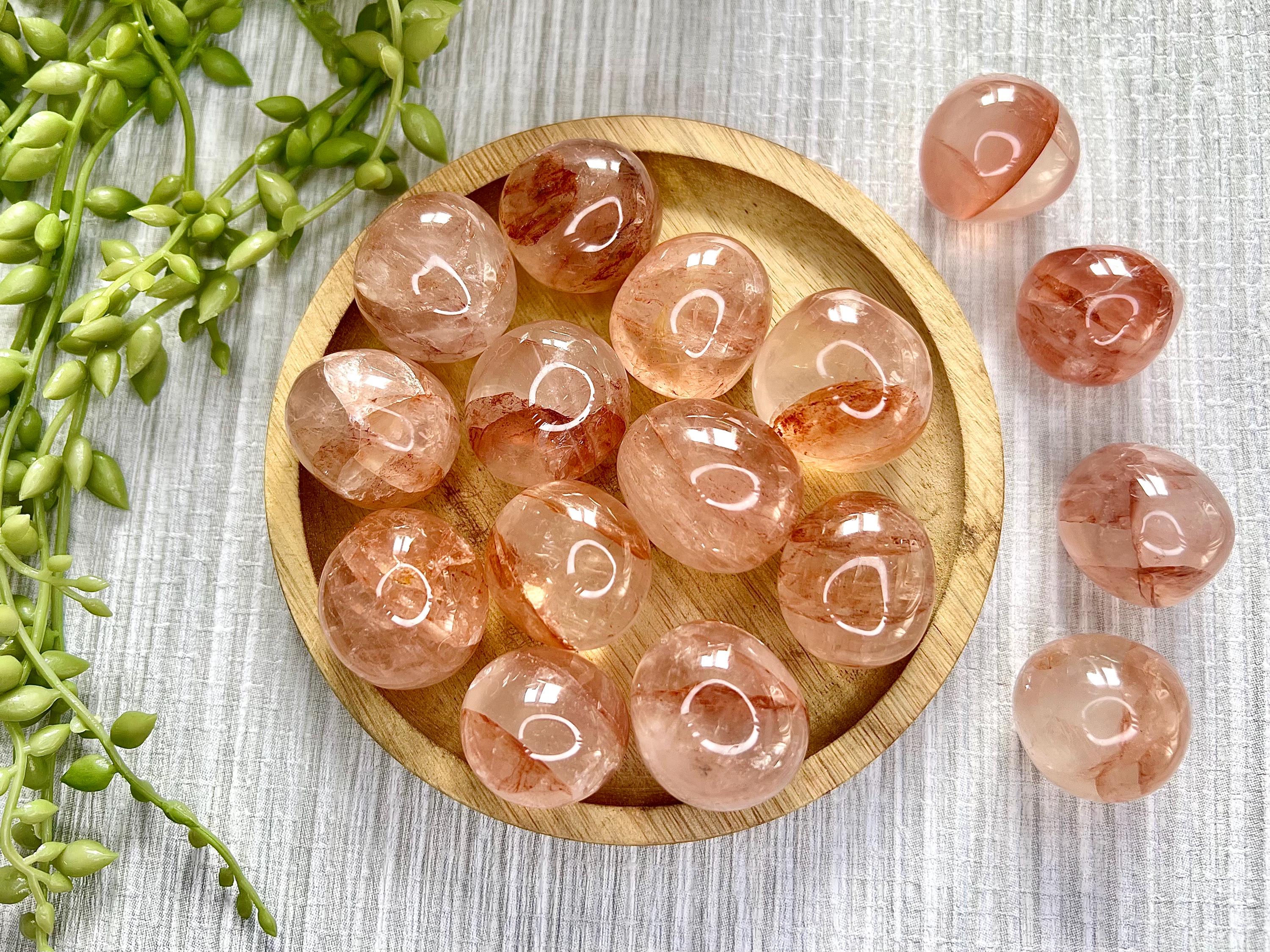 Fire Quartz Tumblestones, Red Hematoid Crystals, Gemstone for grounding, Root and Sacral Chakras, Ethically sourced, UK healing stones