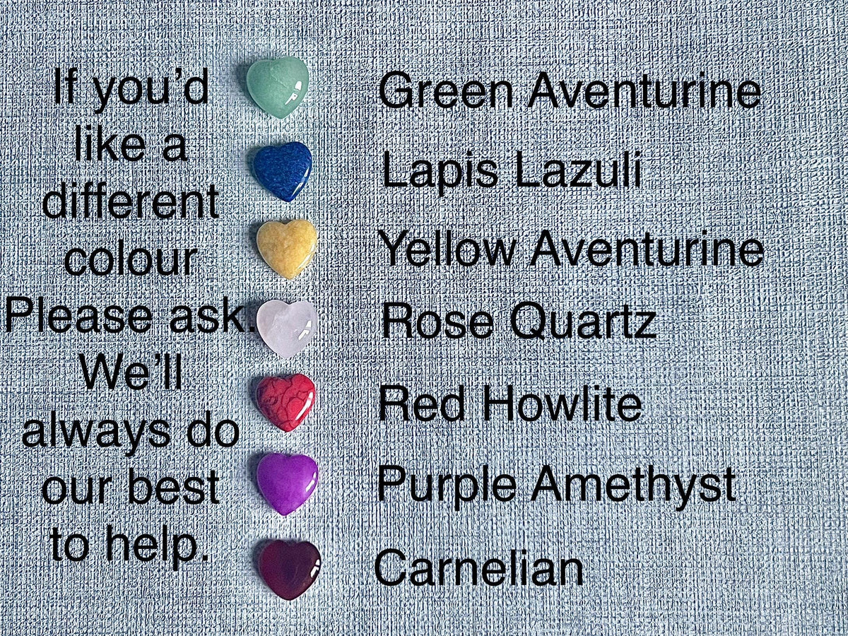 New Home Crystal Cards, Pocket Hug Dandelion Wishes keepsake, Purple Amethyst Heart Gemstones, Green Crystals for luck, House Warming Gift