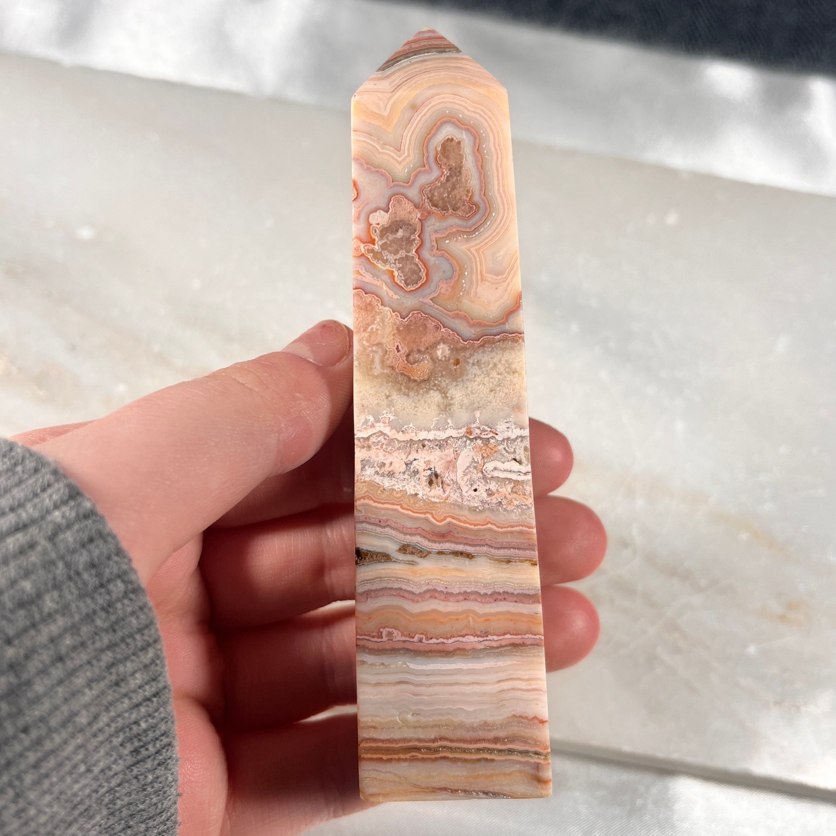 Pink Crazy Lace Agate Towers, High Quality Crystal Towers, Crystal Statement Pieces, Heart Chakra Healer, Consciously Sourced UK Crystals