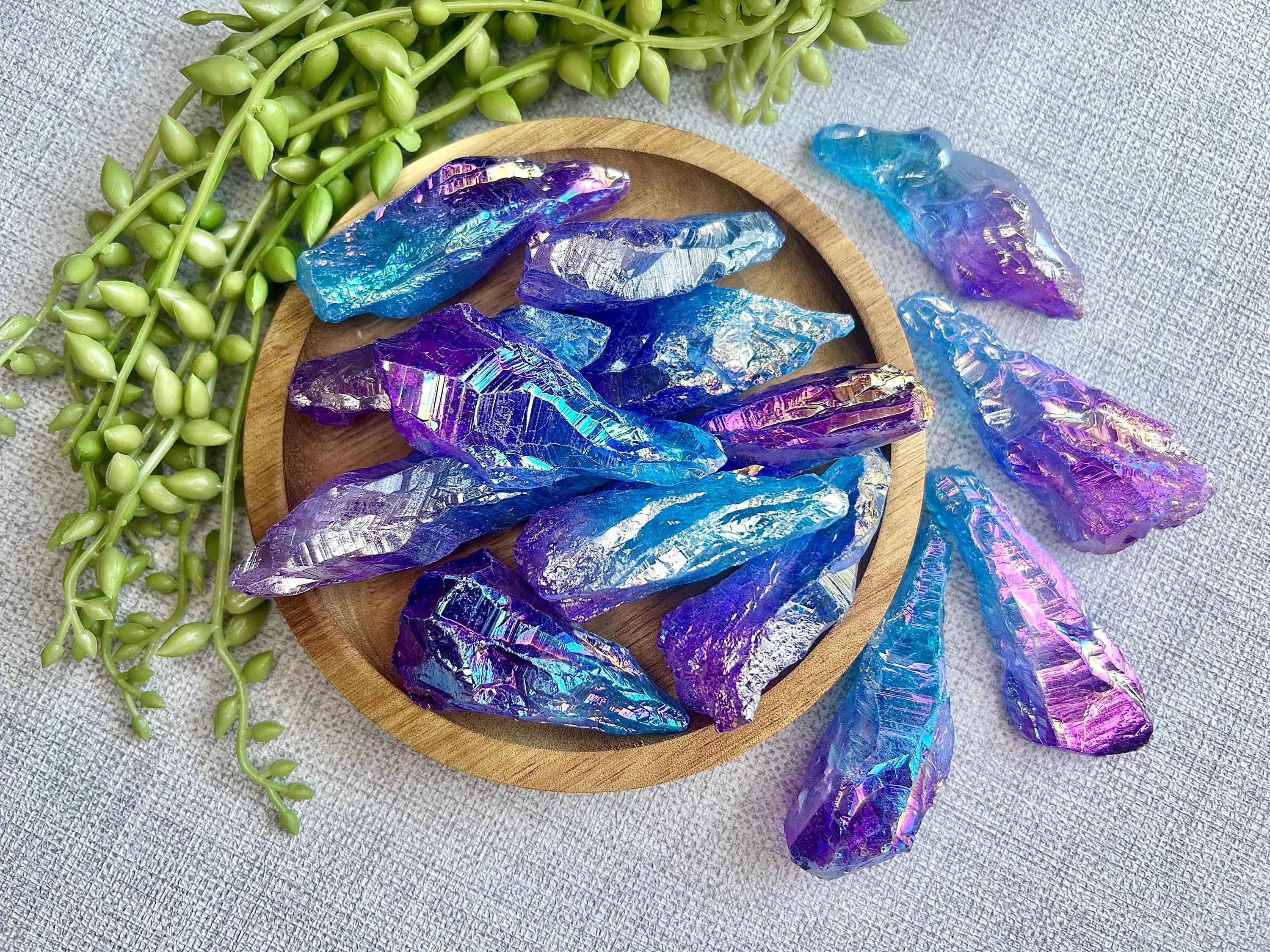 Pink & Blue Aura Quartz Crystal, Ethically Sourced Gemstone Gift