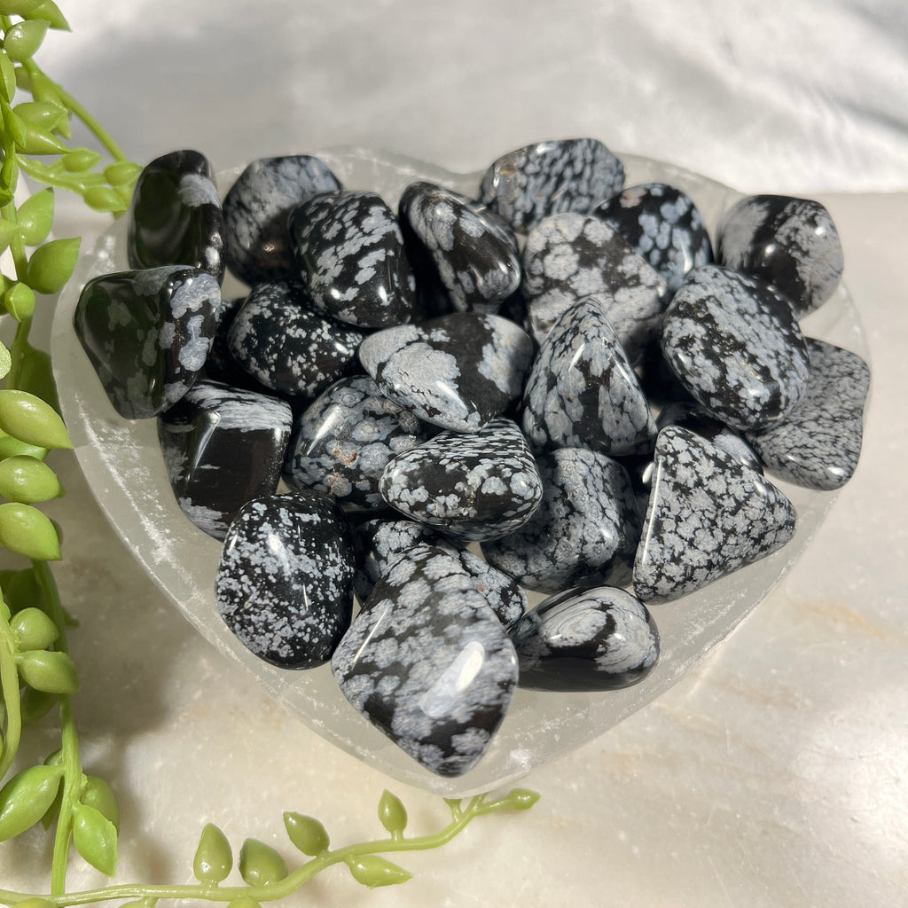 Snowflake Obsidian Tumblestones, High Quality Snowflake Obsidian Crystals, UK Crystals Ethically Sourced , Stress Reliever Gift