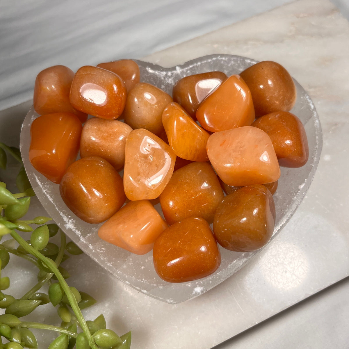 Peach Aventurine Tumblestones, Consciously Sourced UK Crystals