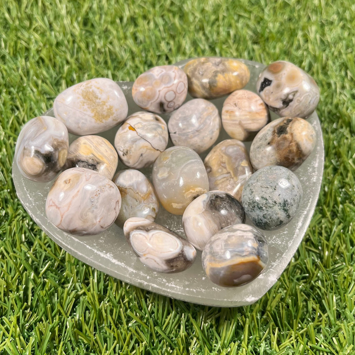 Ocean Jasper Tumblestones, Consciously Sourced UK Crystals
