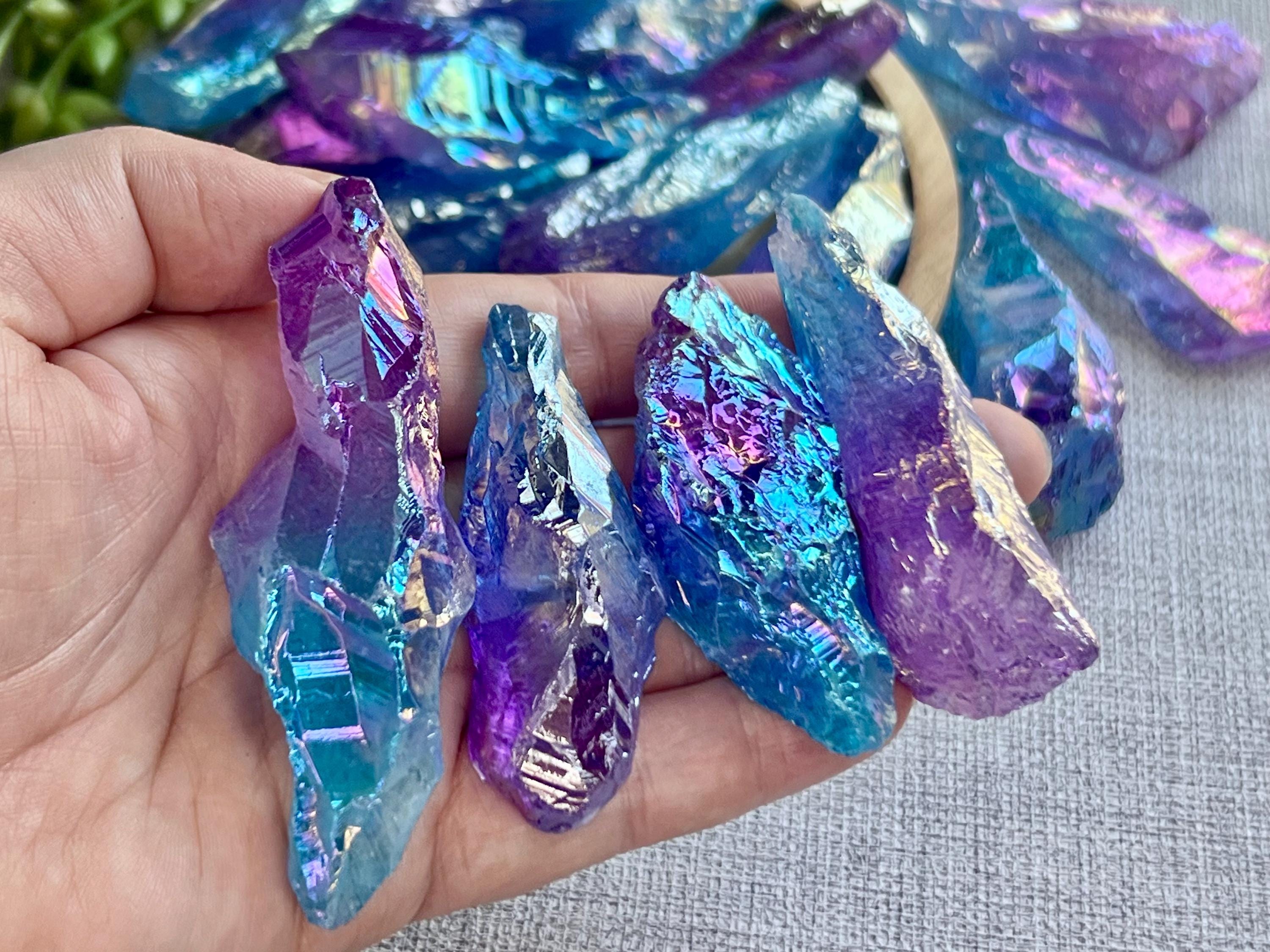 Pink & Blue Aura Quartz Crystal, Ethically Sourced Gemstone Gift