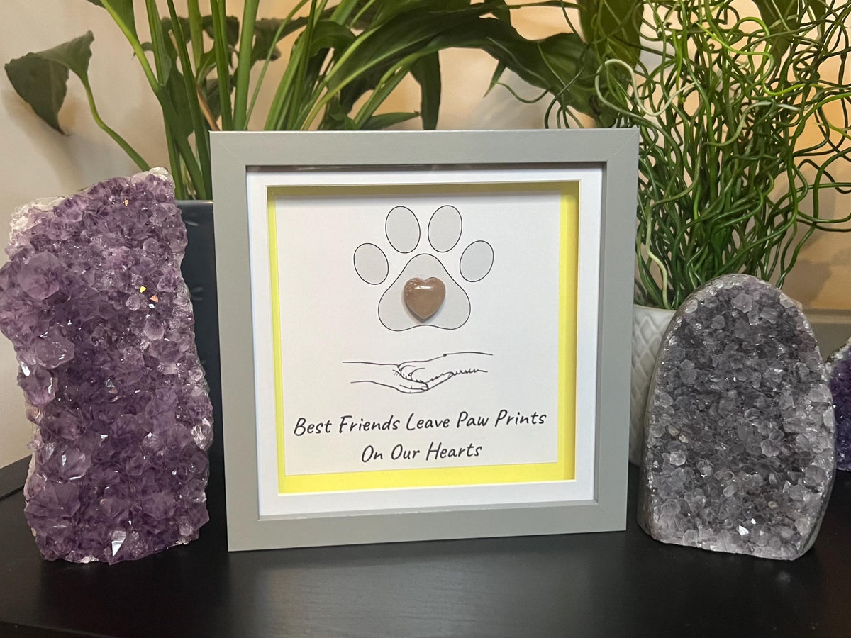 Pet Lovers Crystal Wall Art Frame, Dog groomers thank you gift, Cat lovers present, Pet memorial gift idea, Dog walkers Christmas Gift