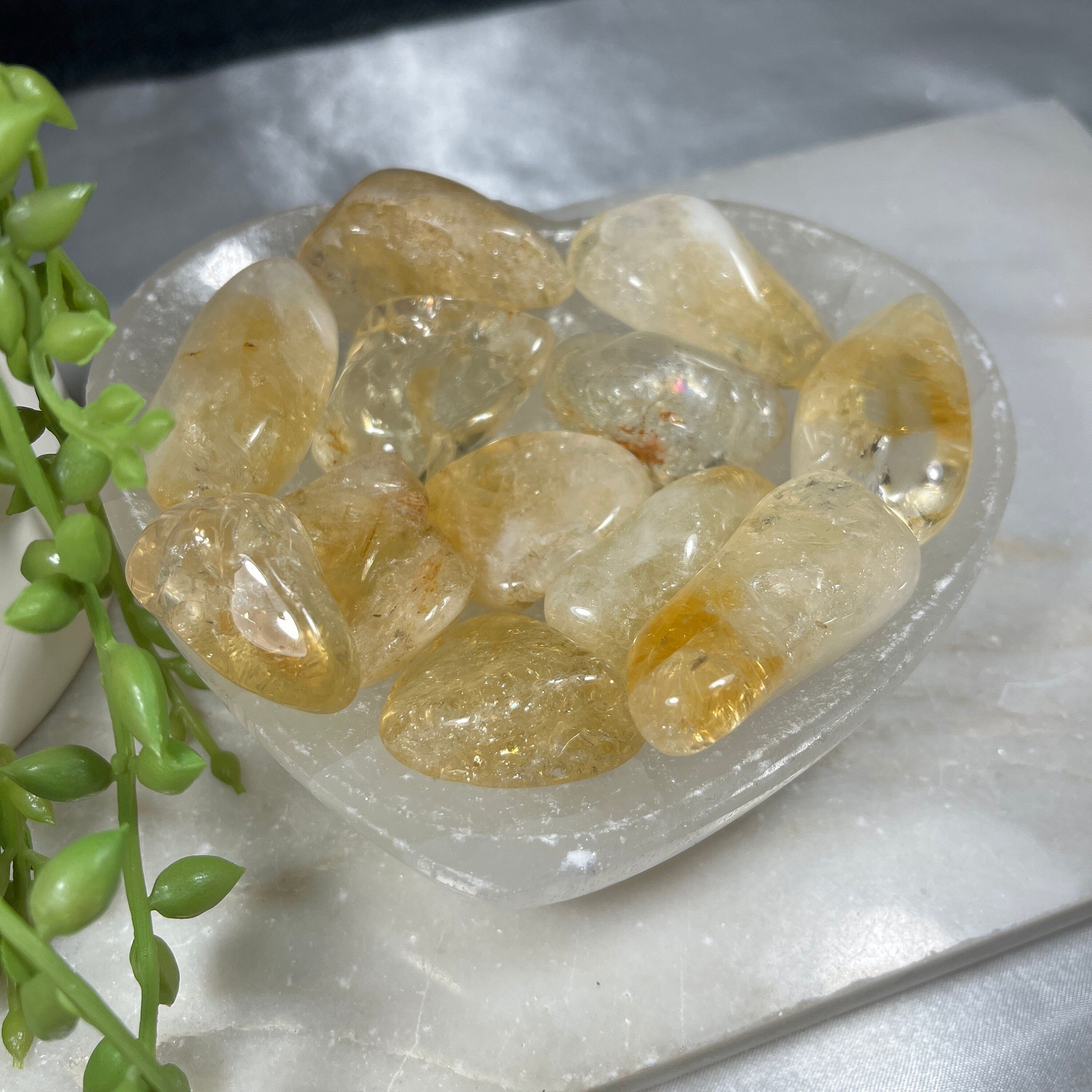 Citrine Tumblestones, Polished Heat Treated Amethyst, Consciously Sourced,  UK Crystals