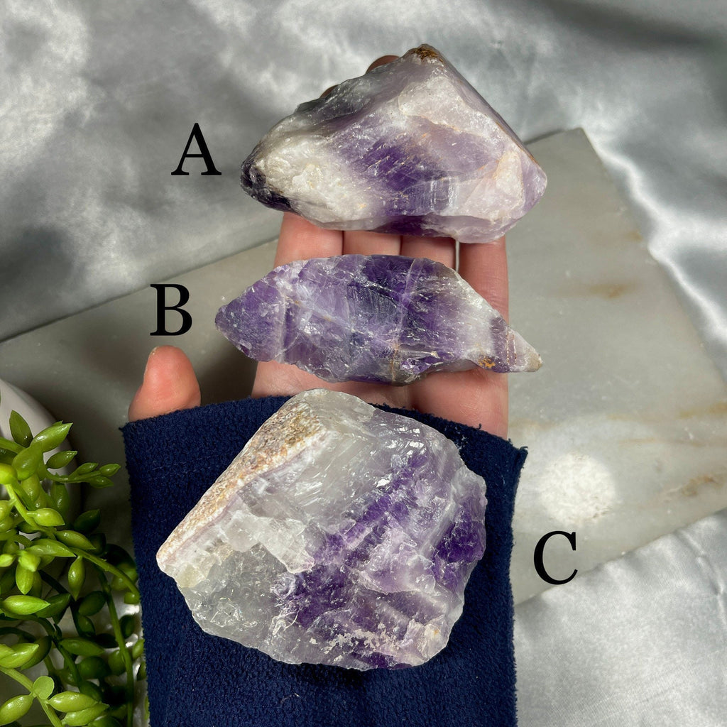 Raw Chevron Amethyst Crystal, Dream Amethyst Stone, Ethically Sourced UK Crystals, Reiki Healing Chakra Stone, Purple Crystal Gift for her