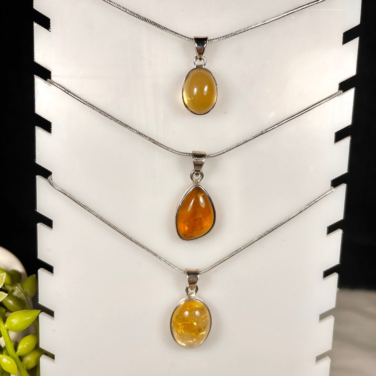Natural Citrine Necklaces, Elegant Crystal and sterling silver Jewellery, ethically sourced UK crystals