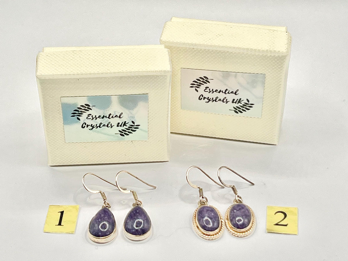 Sterling silver lepidolite dangle earrings, crown chakra gemstone drop earrings for women, metaphysical shops, birthday gift for her