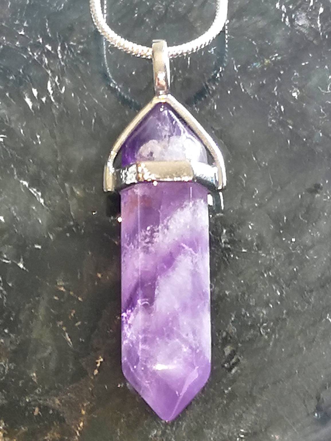 Crystal Point Necklaces,  Crystal Pendant on Silver Chain, Sterling Silver Crystal Jewellery, Ethically Sourced UK Crystal Gifts