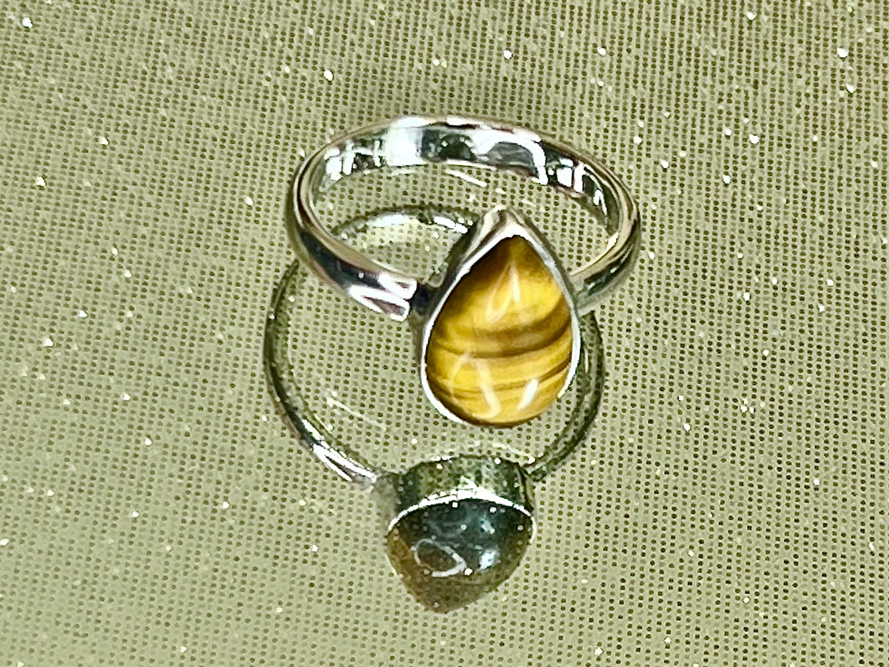 Tigers Eye Crystal Ring Size M, 925 Sterling Silver, Healing Crystal Jewellery Gift, Golden Gemstone for strength, UK Ethically sourced