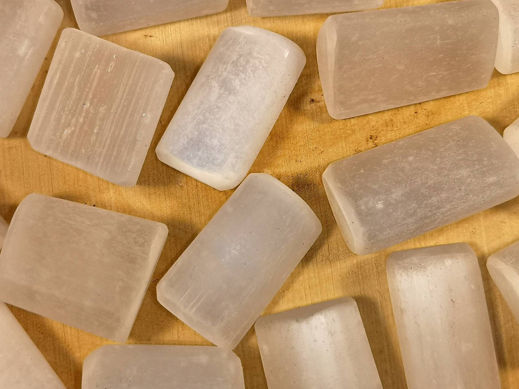 Selenite Tumblestones, High Quality Satin Spar, Purifying Gypsum Stones, UK Healing Crystals, Crown Chakra Healer, Ethically Sourced