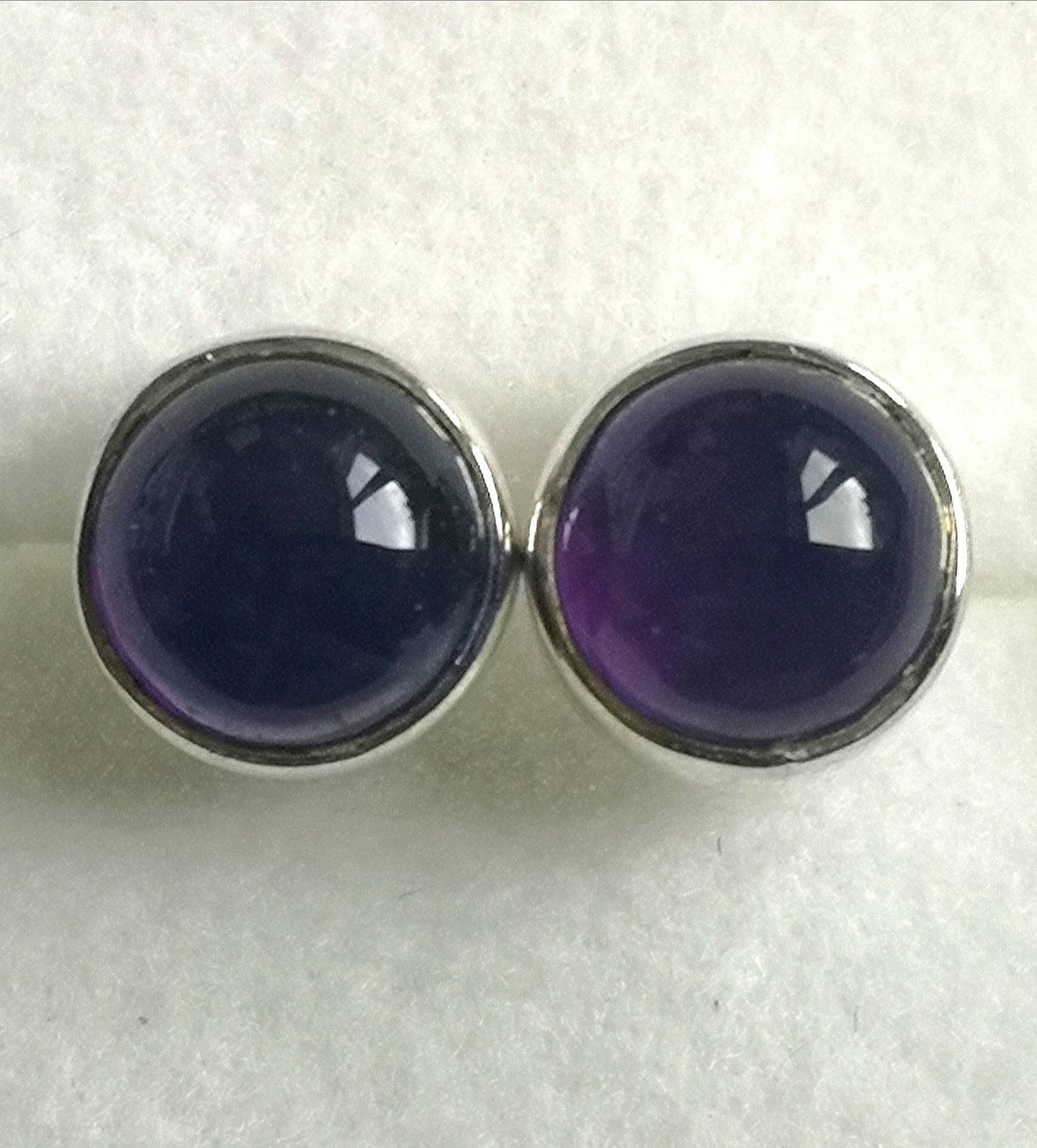 Sterling Silver Gemstone Stud Earrings, Ethically Sourced, UK Crystals, Malachite, Amethyst, Rose Quartz, Sodalite, Blue Lace Agate, Peridot