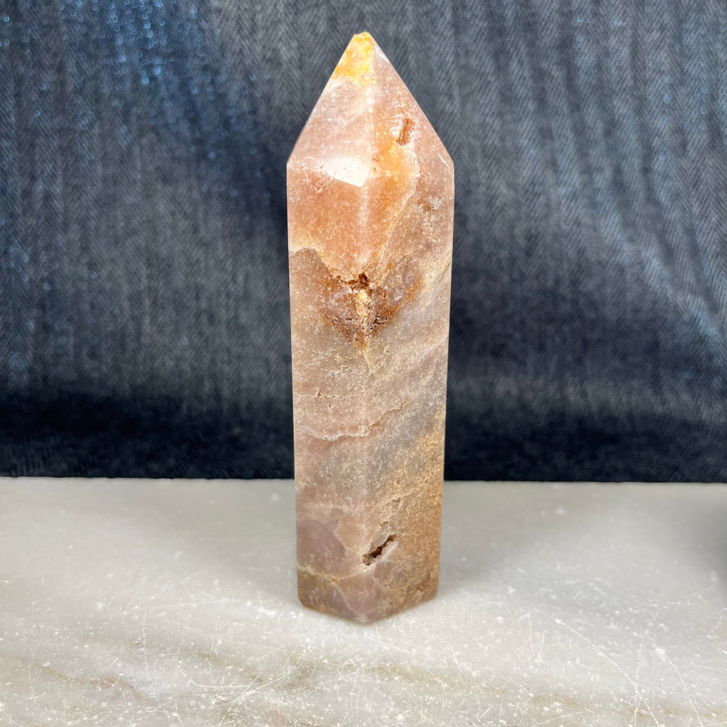 Pink Amethyst Tower, Crystal Point, Obelisk for Heart Chakra, Metaphysical Statement Piece, Druzy Tower B