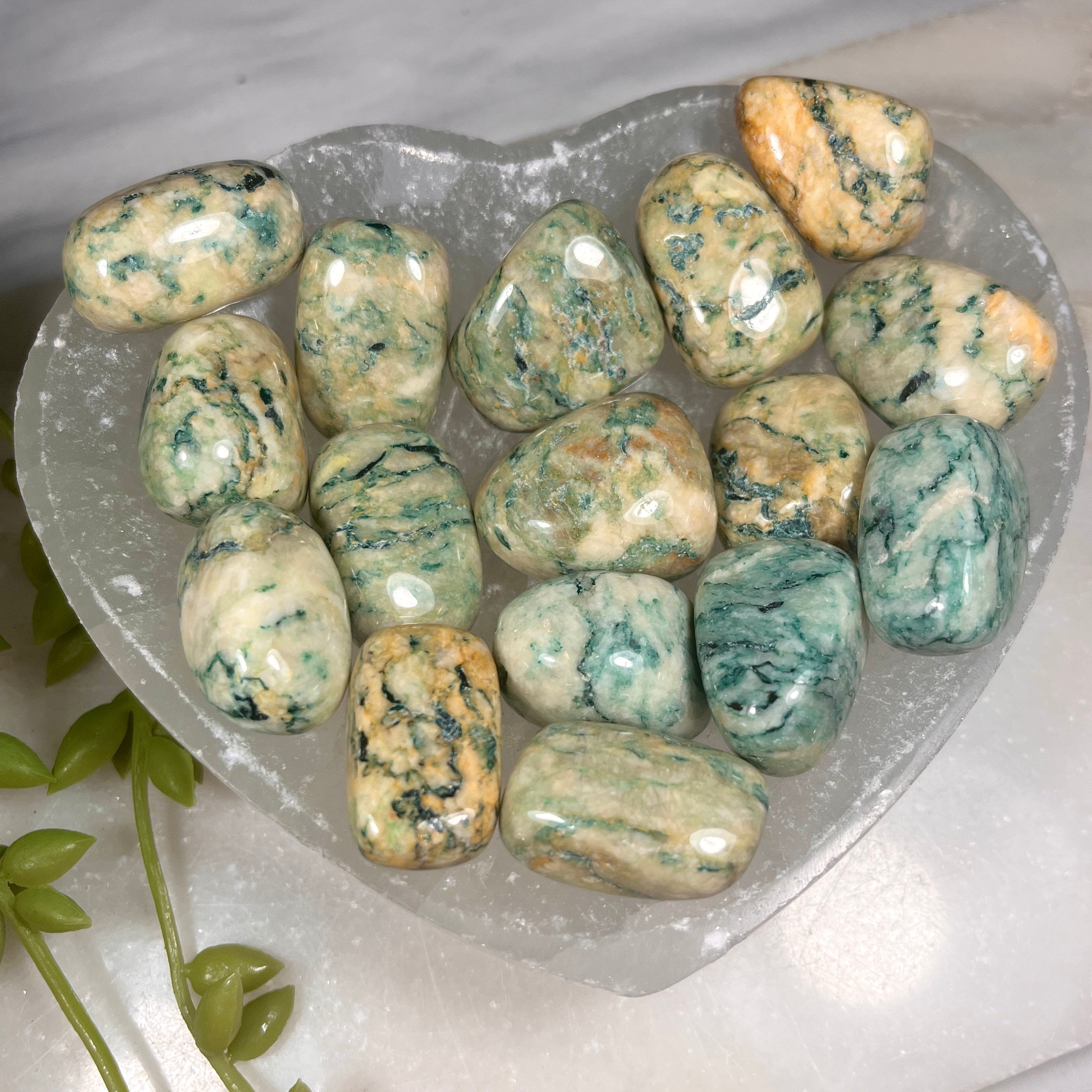 Mariposite Tumblestones. Consciously Sourced UK Crystals