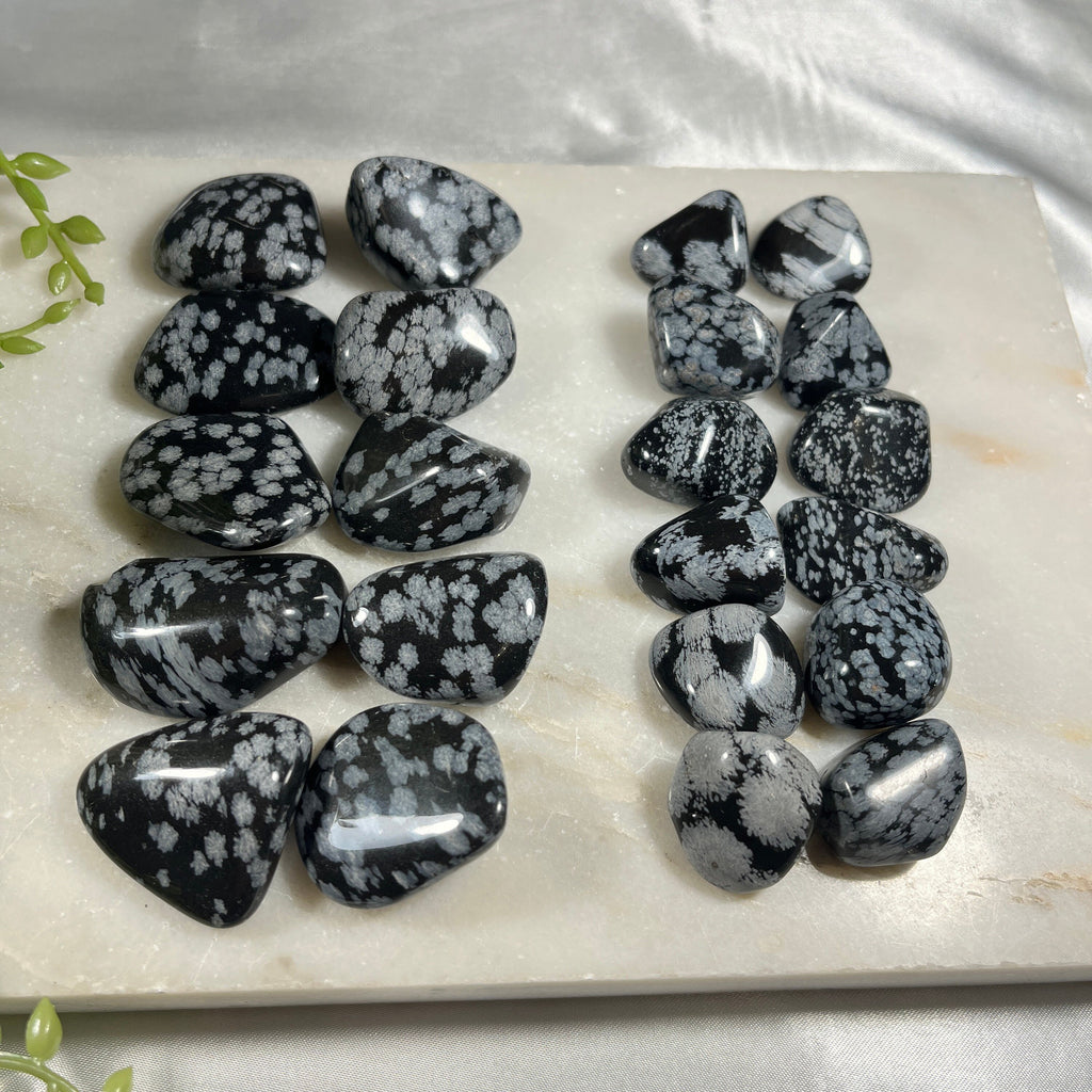 Snowflake Obsidian Tumblestones, High Quality Snowflake Obsidian Crystals, UK Crystals Ethically Sourced , Stress Reliever Gift
