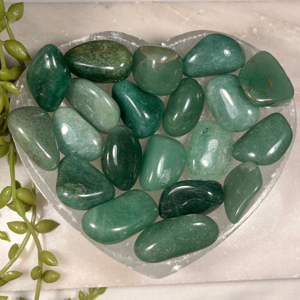 Green Aventurine Tumblestones, Consciously Sourced UK Crystals