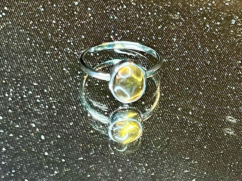 Citrine Crystal Ring, 925 Sterling Silver, UK size P, Gemstone Jewellery, Crystal gift for wealth, Ethically sourced, metaphysical shop