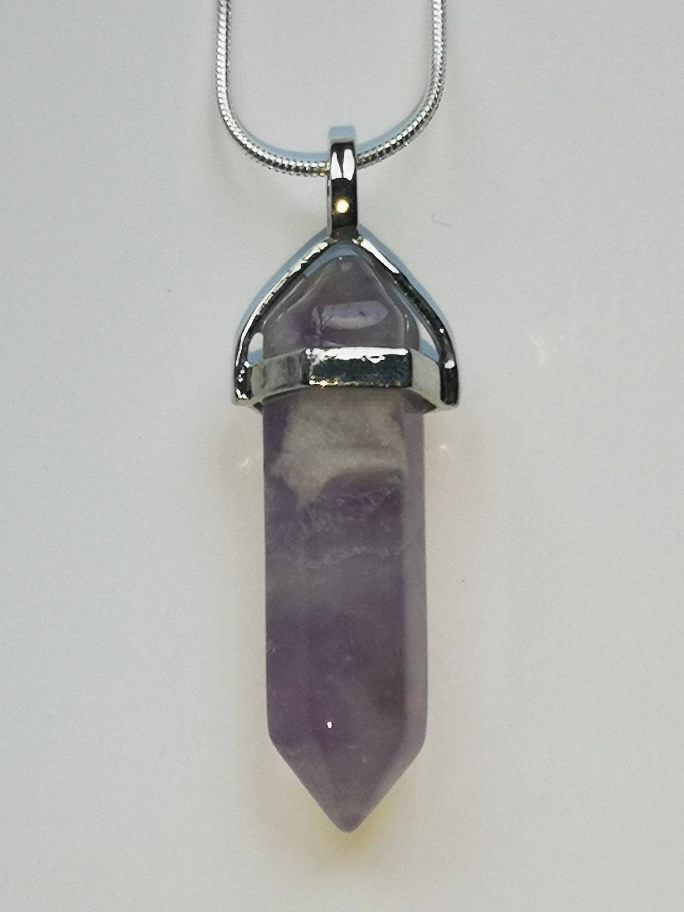 Amethyst and Rose Quartz Point Necklaces, Ethically Sourced UK Healing Crystals, Crystal Necklace, Rose Quartz Pendant, Amethyst Pendant
