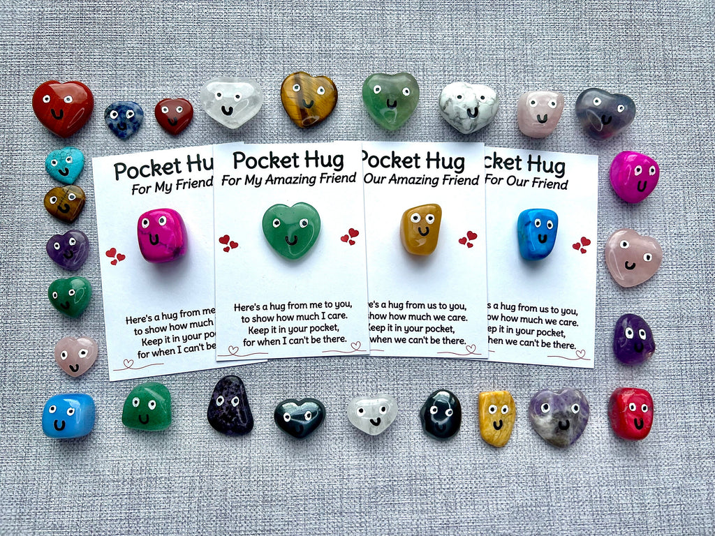 Pocket Hug Healing Crystal, Friend Gift, Thinking of You Letterbox Gift