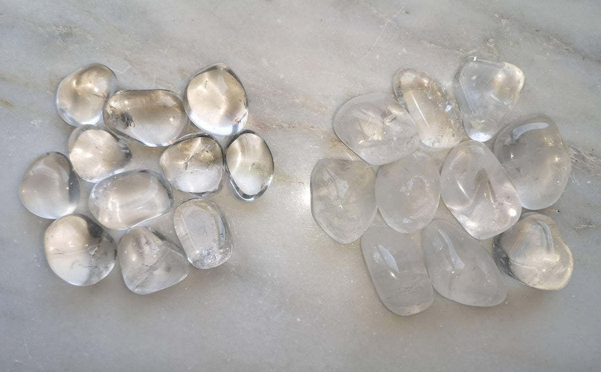 Clear Quartz Tumblestones. Consciously Sourced, UK Crystals