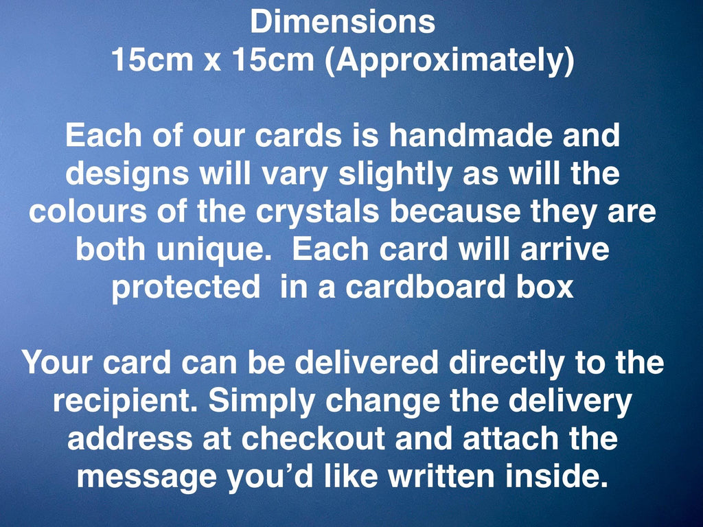 Granddaughter Rose Quartz Crystal Heart Card, Pocket Hug Greetings Card for Grandchild, Handmade Birthday, Miss You, Thinking Of You Gift
