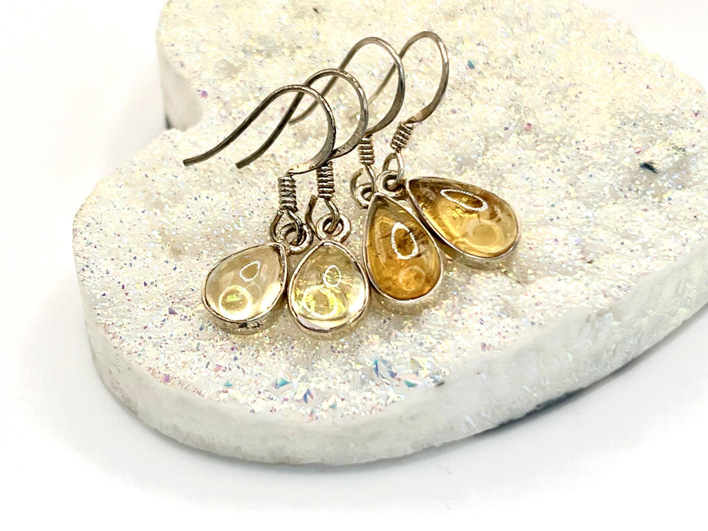 Sterling Silver Citrine Earrings Dangle, Solar Plexus Chakra Gemstone Earrings for Women, Metaphysical Shop, November Birthday Gifts for her
