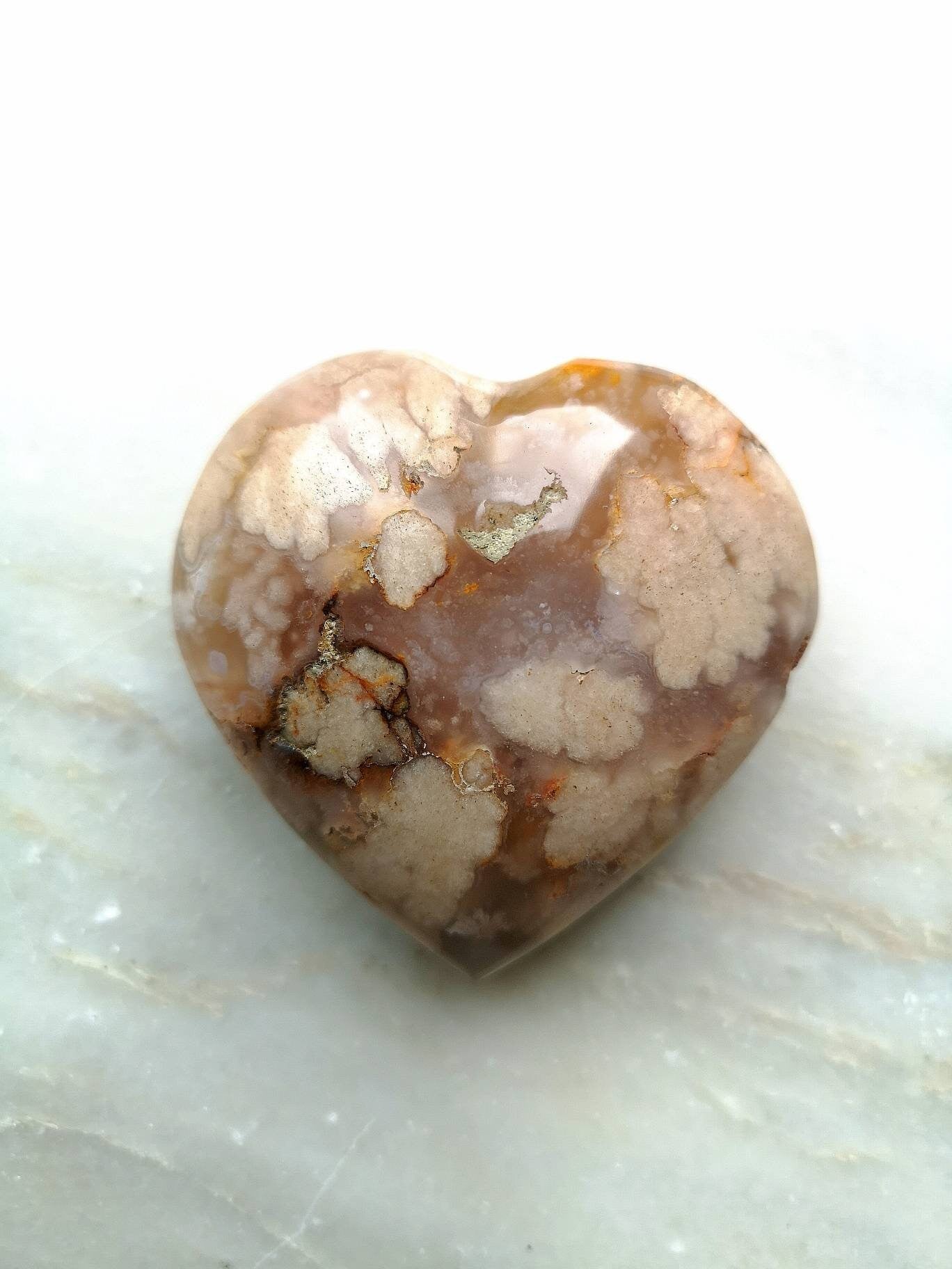 Large Crystal Puffy Hearts, Rose Quartz Heart, Flower Agate Heart, Ethically Sourced, UK Crystals, Mother's Day Gift, Birthday Present