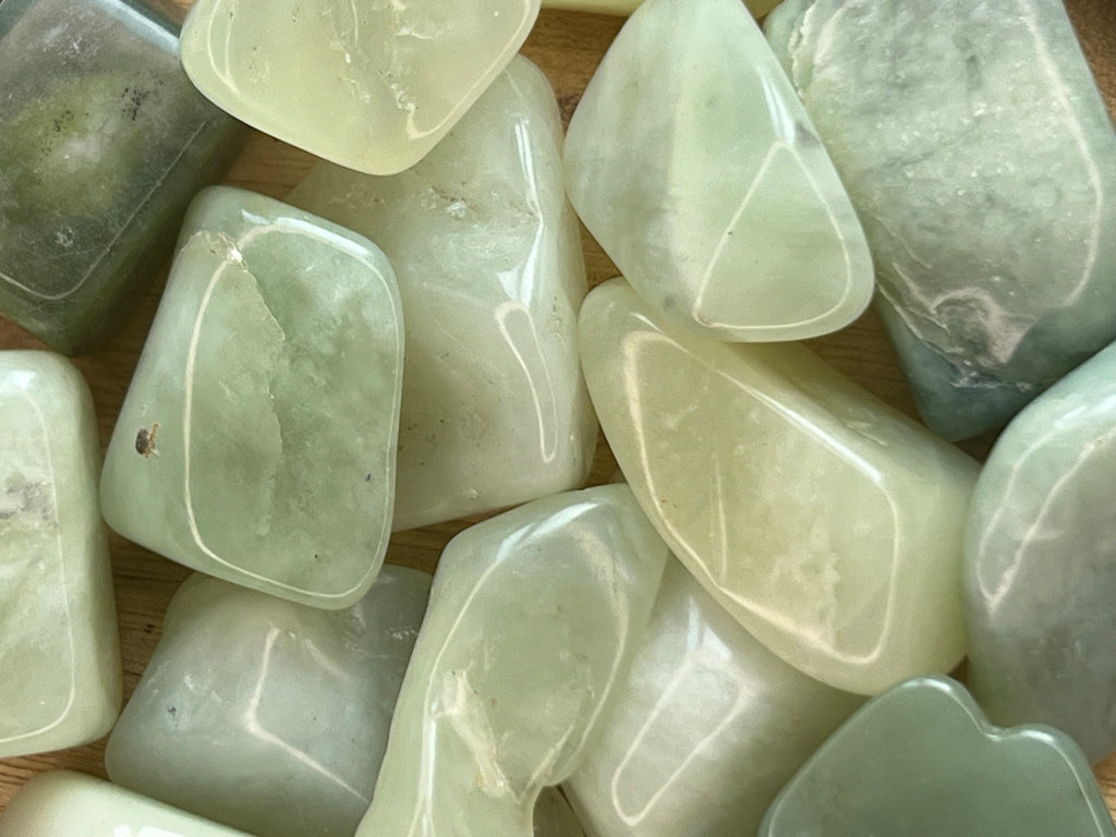 Green Jade Tumblestones, Ethically Sourced Crystal