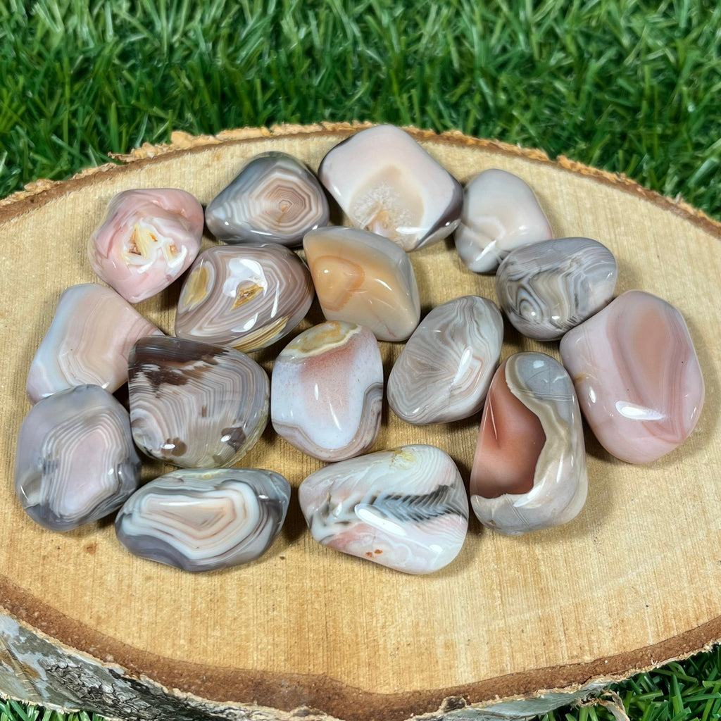 Pink Botswana Agate Mini Tumblestones,  Ethically Sourced UK Crystals